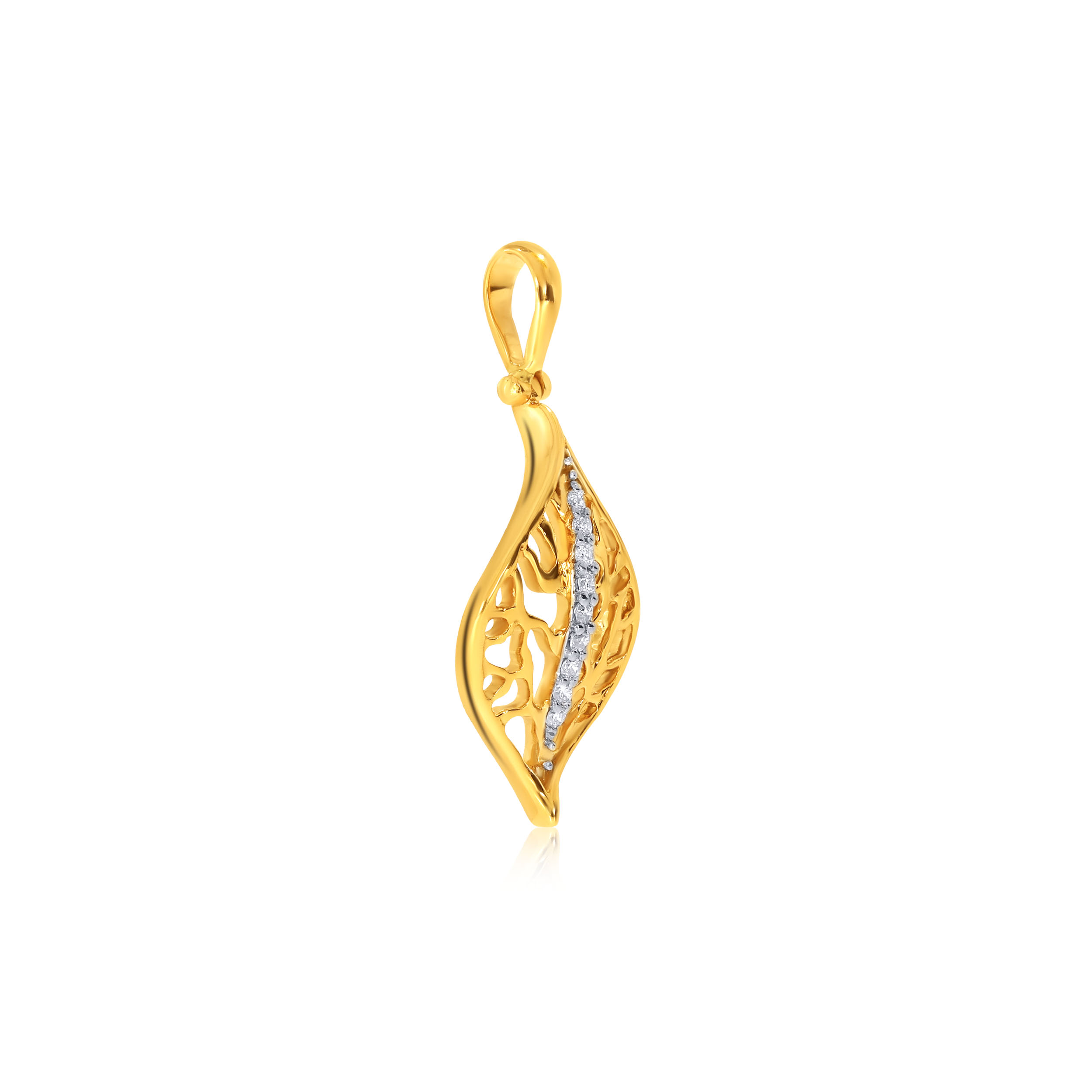 Enchanting Leaf Diamond Pendant - Senco Gold and Diamonds