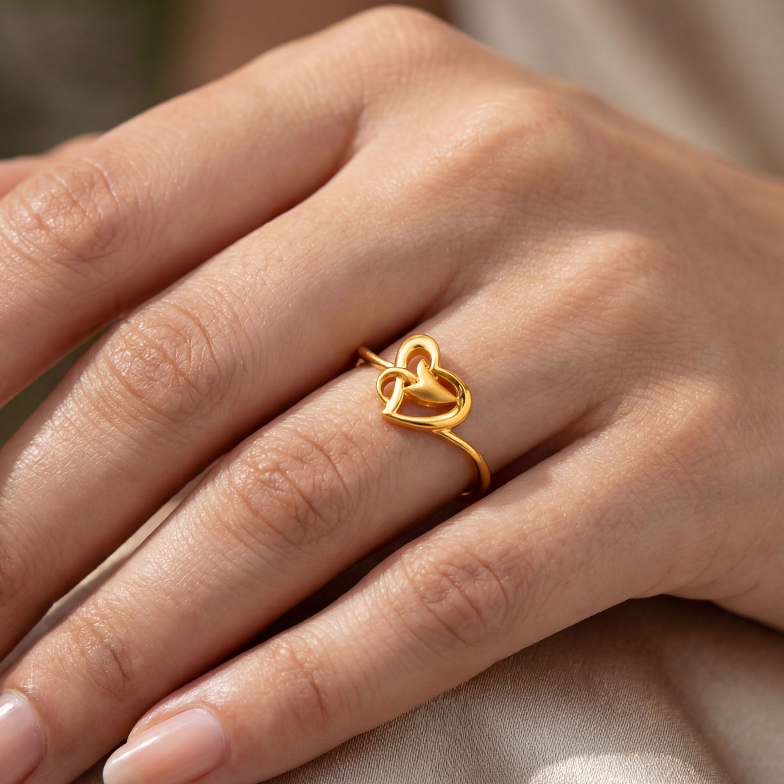 Airlight Heart Gold Ring alternate view 3