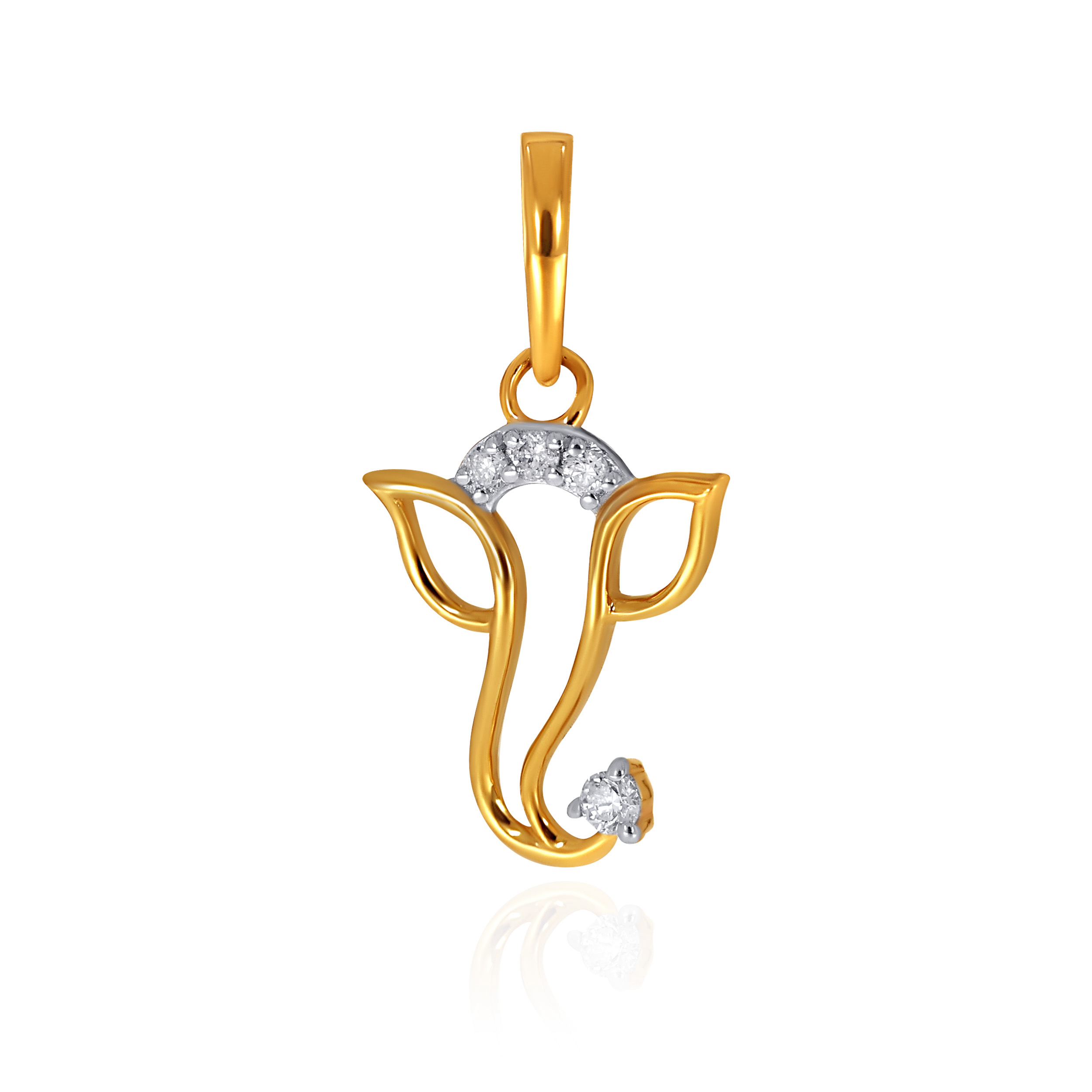 Divine Sparkle Ganesha Diamond Pendant - Senco Gold and Diamonds