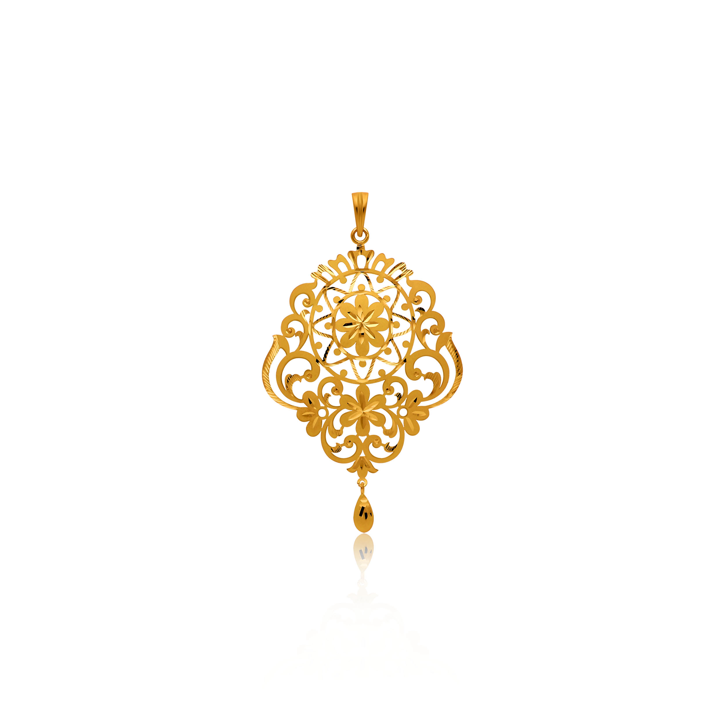 Magnificent Flora Gold Pendant - Senco Gold and Diamonds