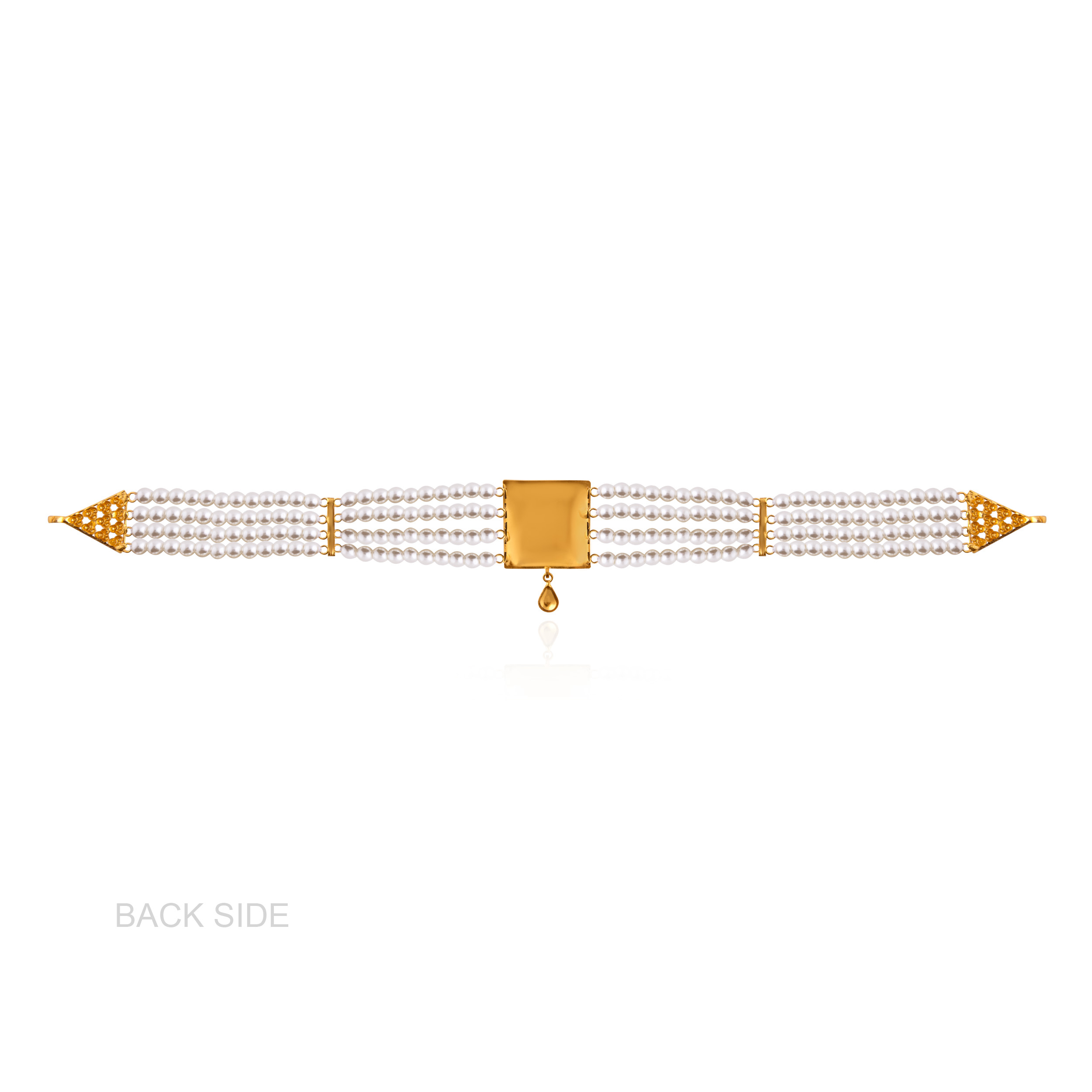 Luminous Quad Gold Choker - Senco Gold and Diamonds