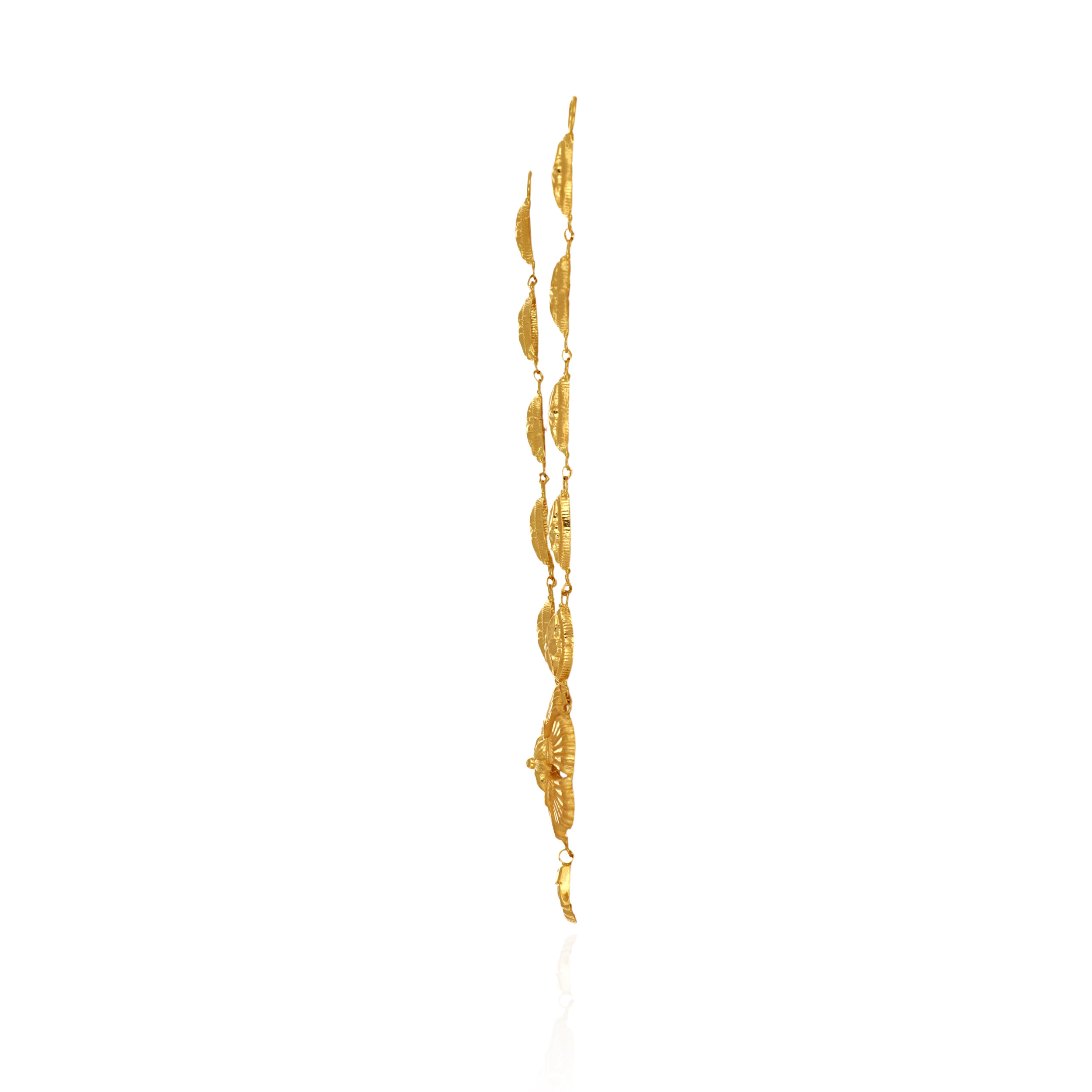 Ornate Flora Ethnic Gold Necklace - Senco Gold and Diamonds