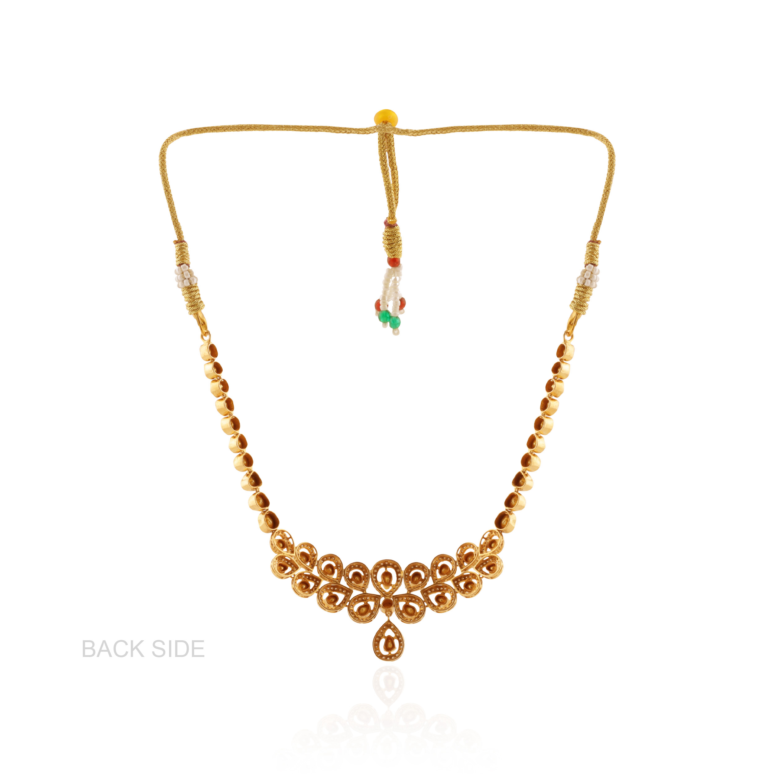 Royal Aura Polki Diamond Necklace - Senco Gold and Diamonds