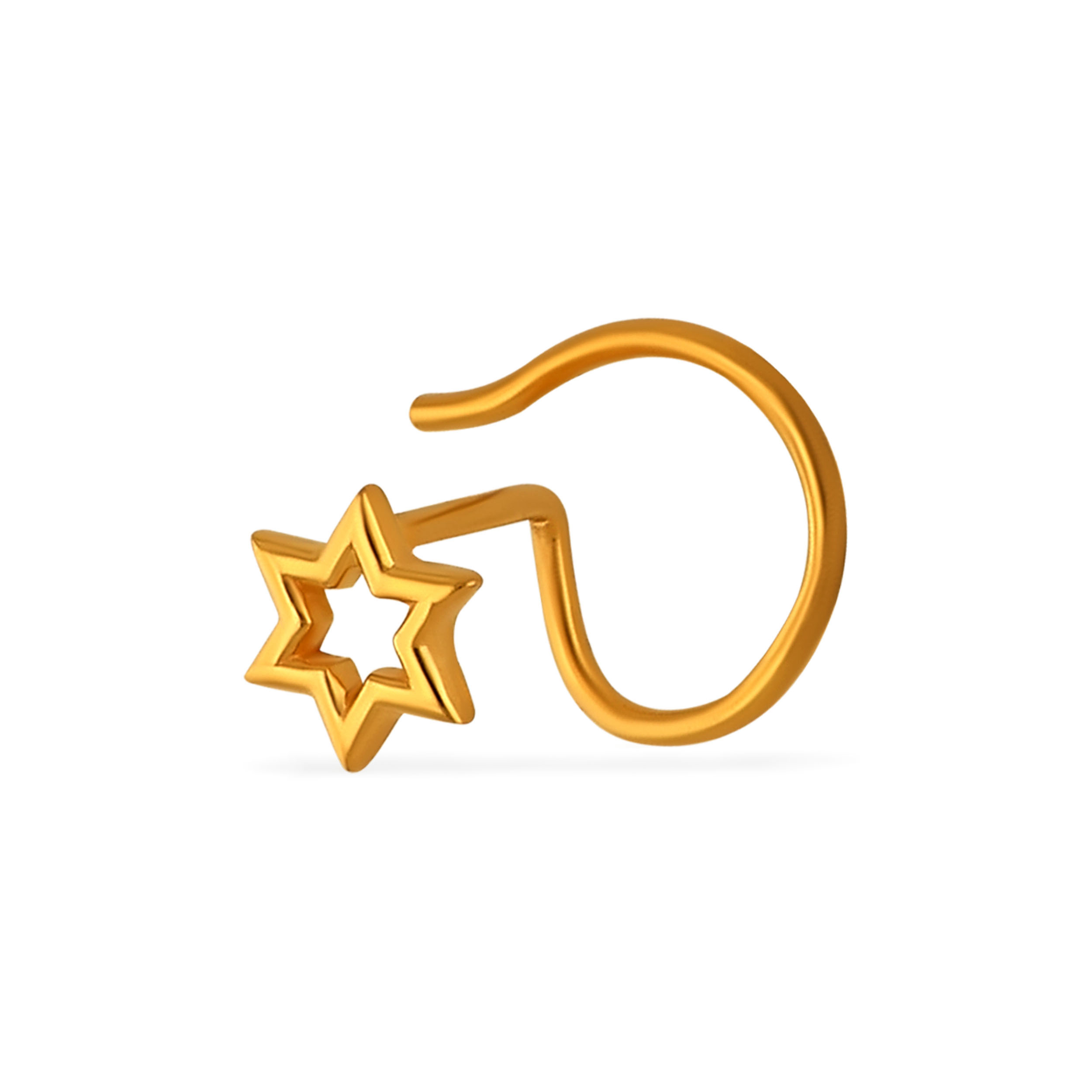 Subtle Star Gold Nose Pin - Senco Gold and Diamonds