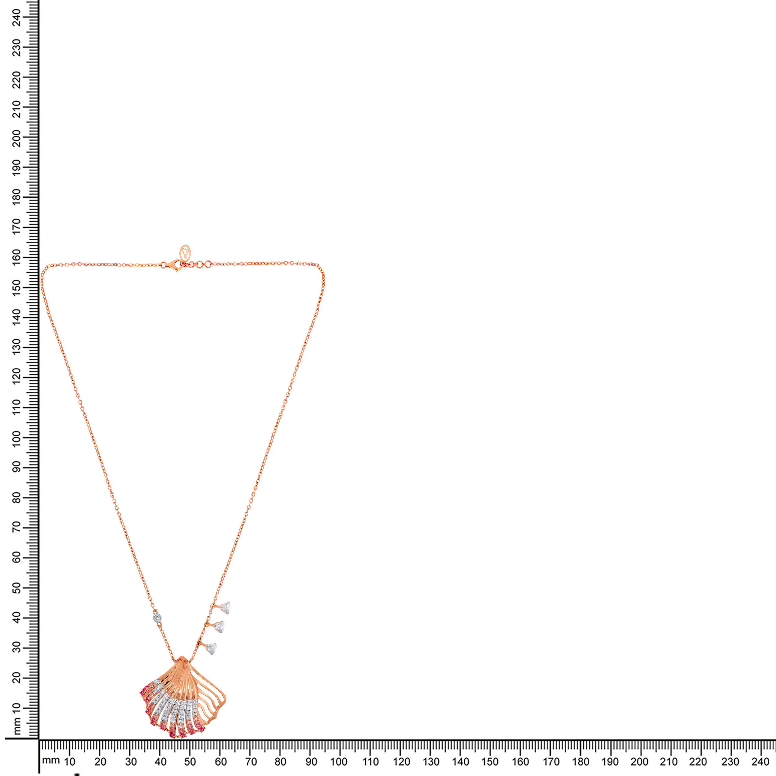 Ocean's Hues Diamond Chain Pendant - Senco Gold and Diamonds