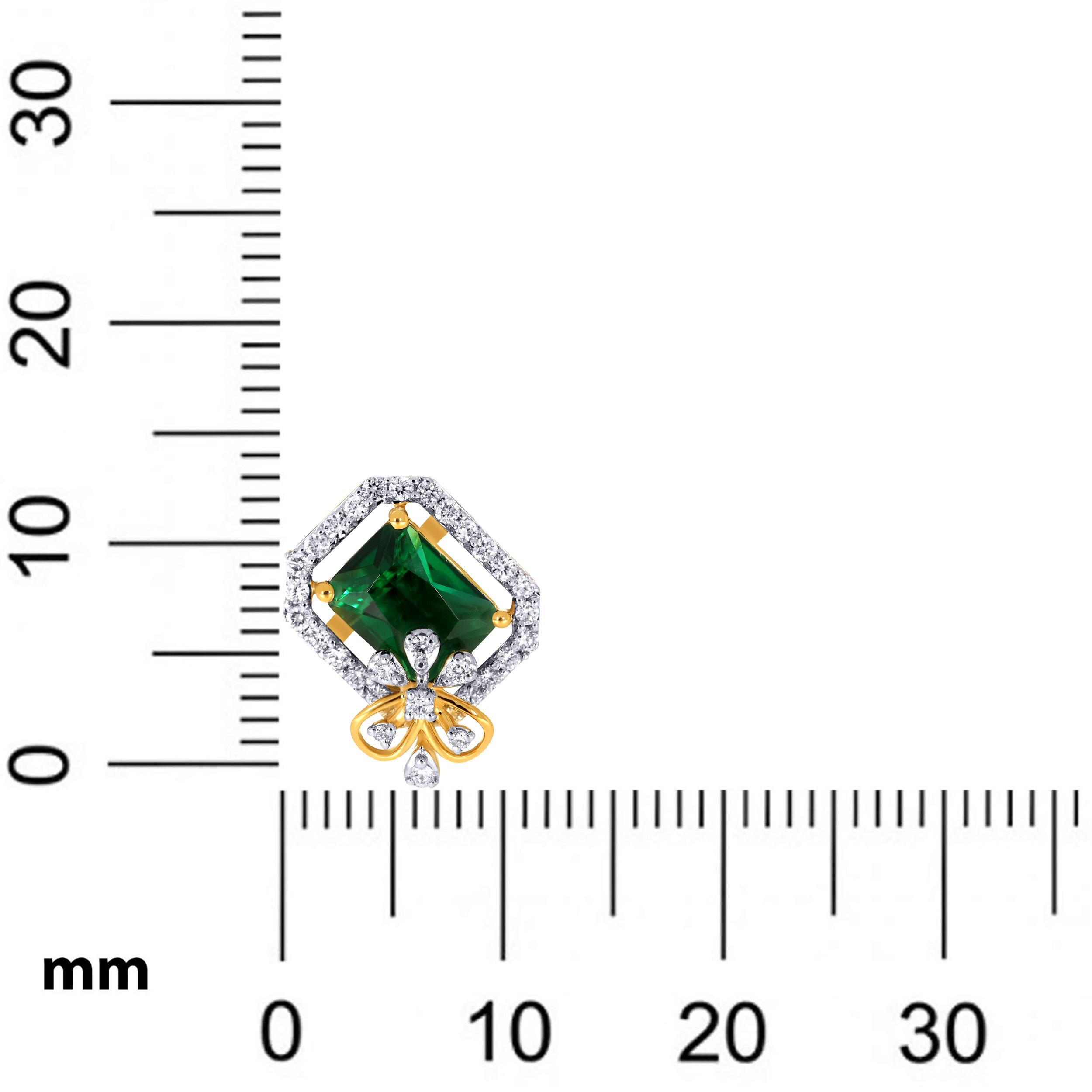 Greeny Glamour Diamond Studs - Senco Gold and Diamonds