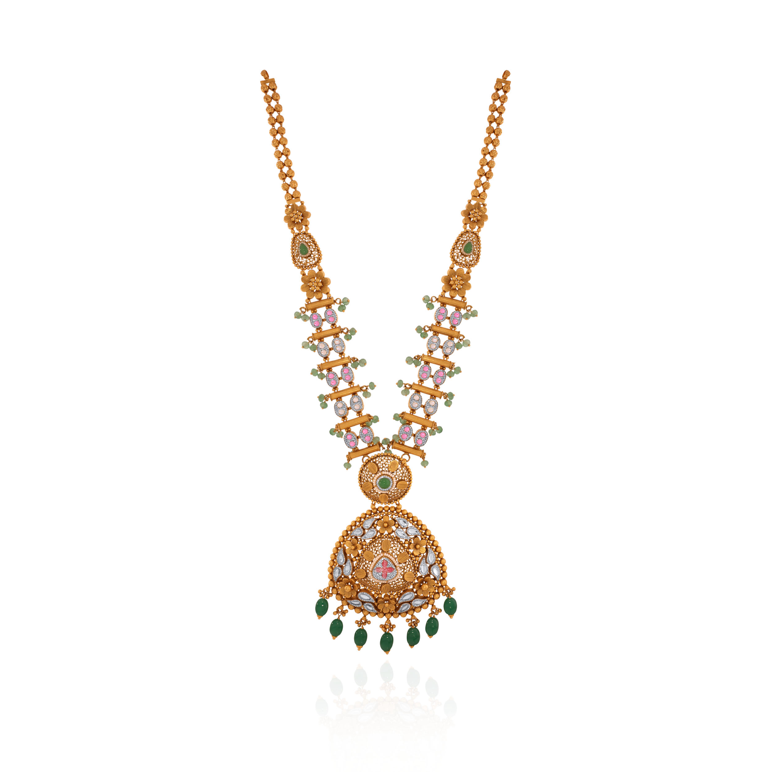 Royal Radiance Kundan Gold Necklace - Senco Gold and Diamonds