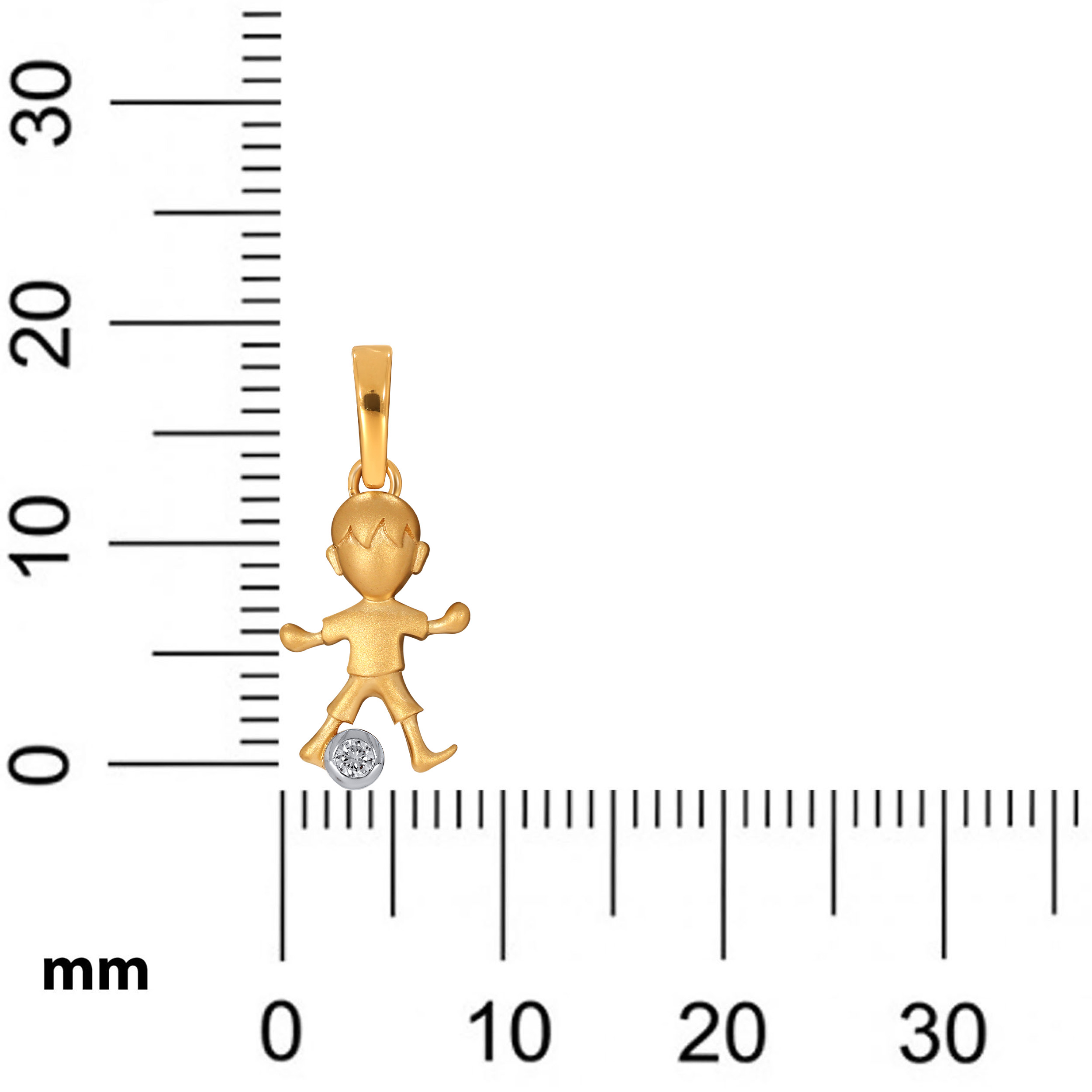 14K Yellow Gold Kids Diamond Pendant-DPN-D000790389 - Senco Gold and Diamonds
