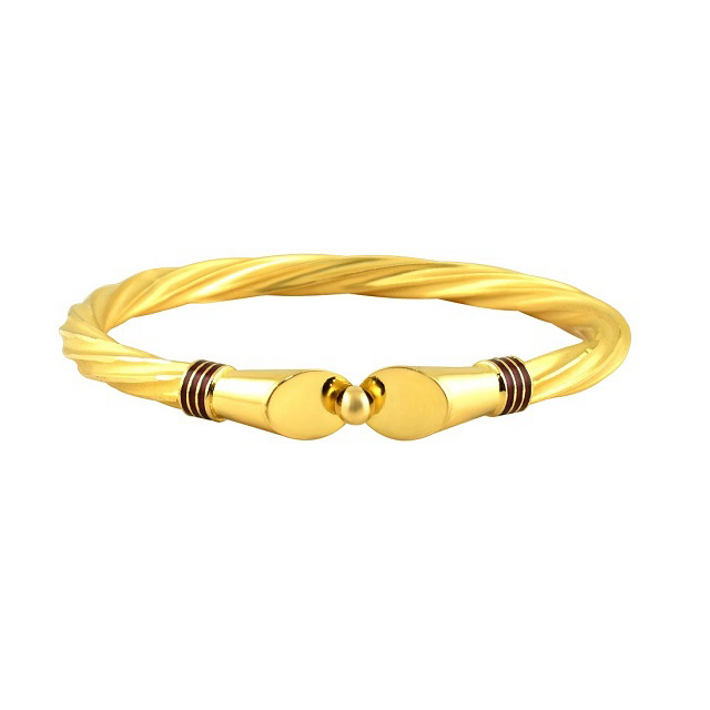 Ropy Charm Gold Mukh Bangle - Senco Gold and Diamonds