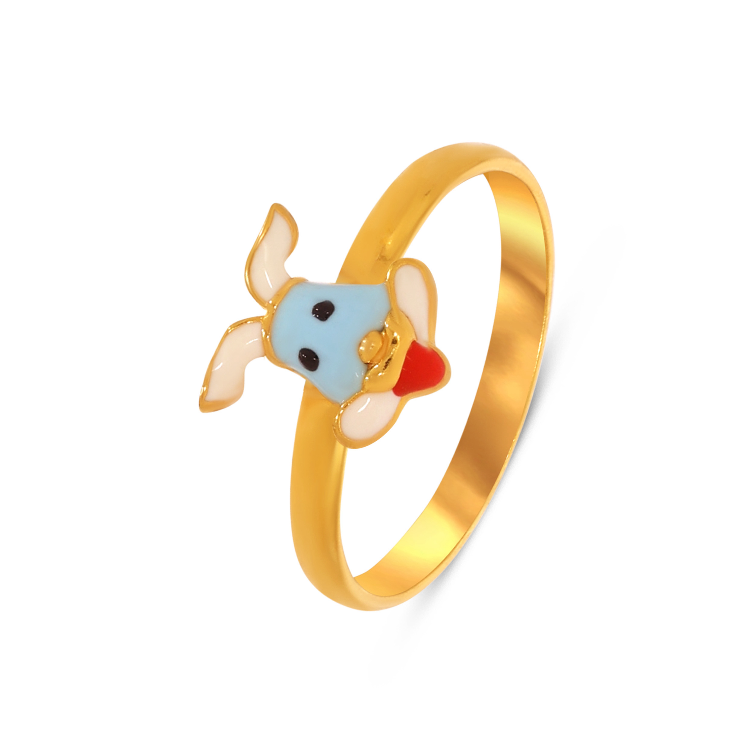Adorable Puppy Kid's Gold Ring - Senco Gold and Diamonds