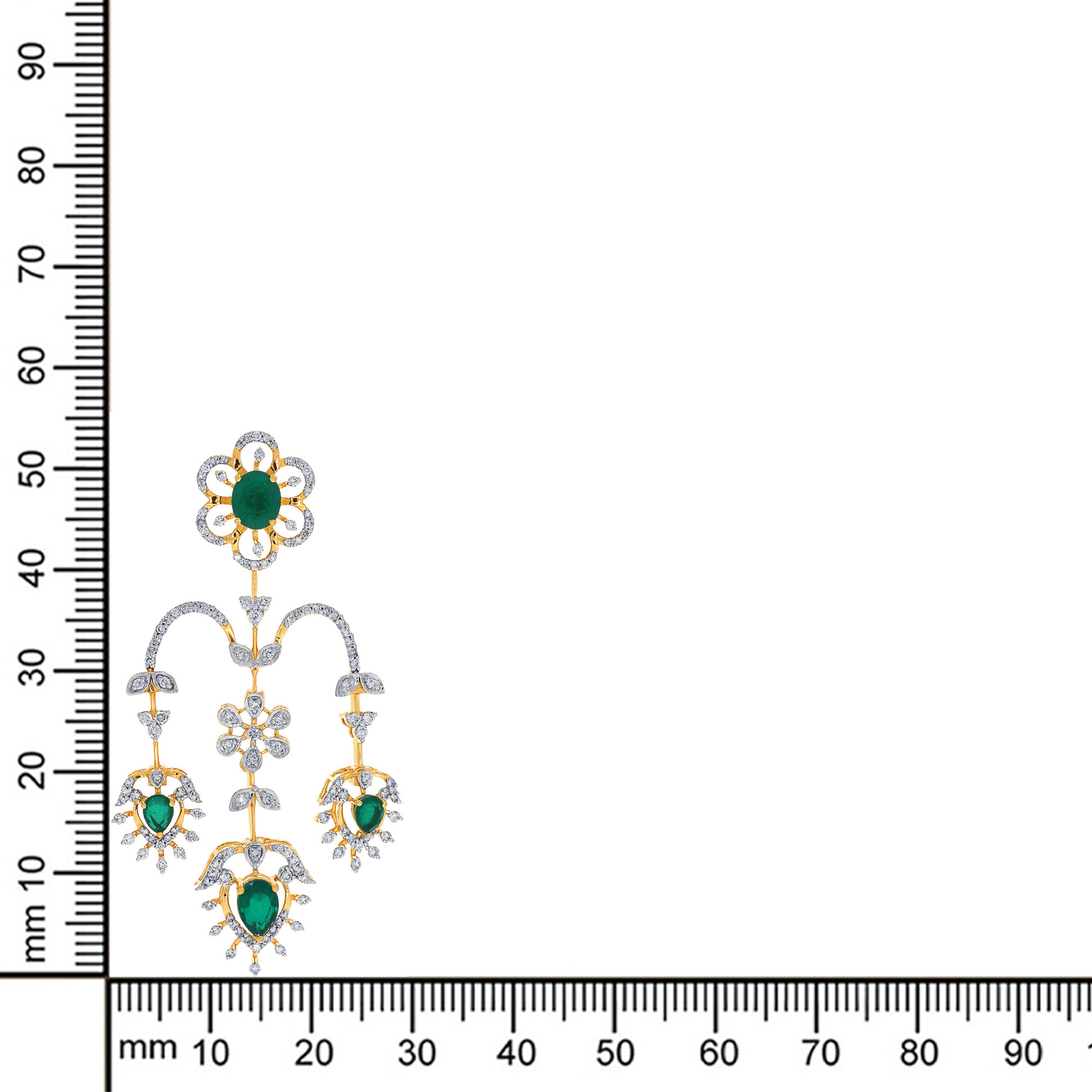 14K Yellow Gold Diamond Drop Earrings-DTGN-D000792500 - Senco Gold and Diamonds