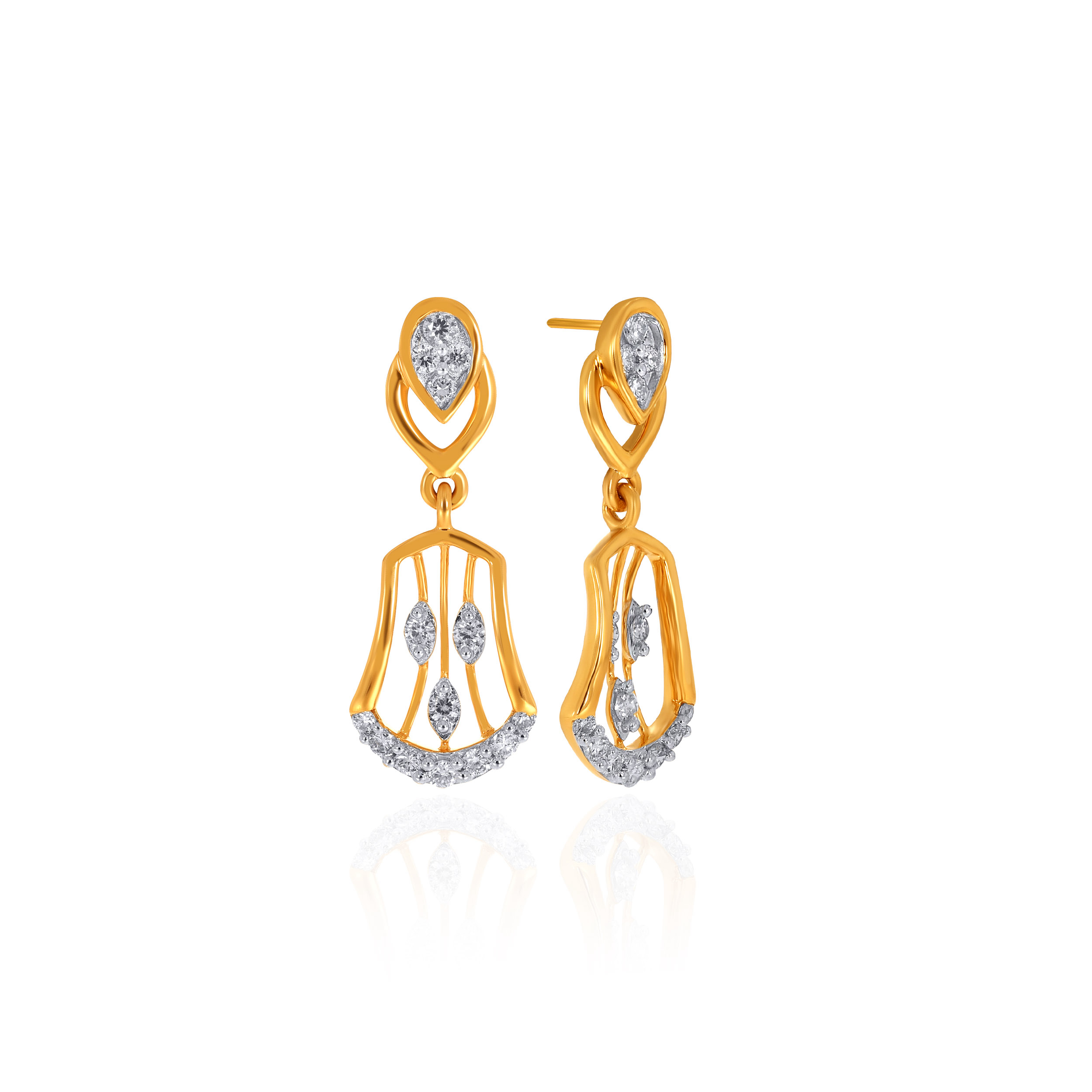Celestial Charm Diamond Drop Earrings - Senco Gold and Diamonds