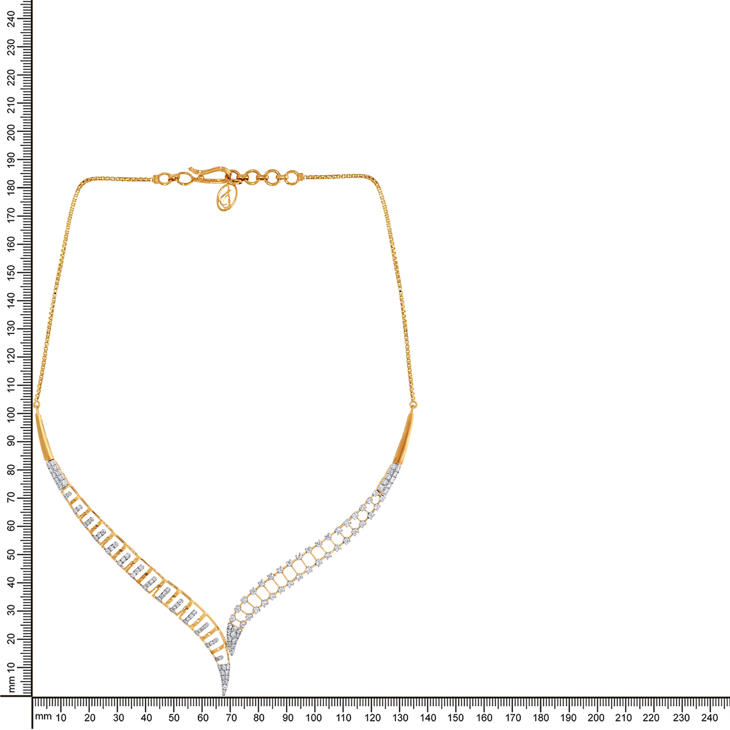 Velora Curve Diamond Necklace - Senco Gold and Diamonds