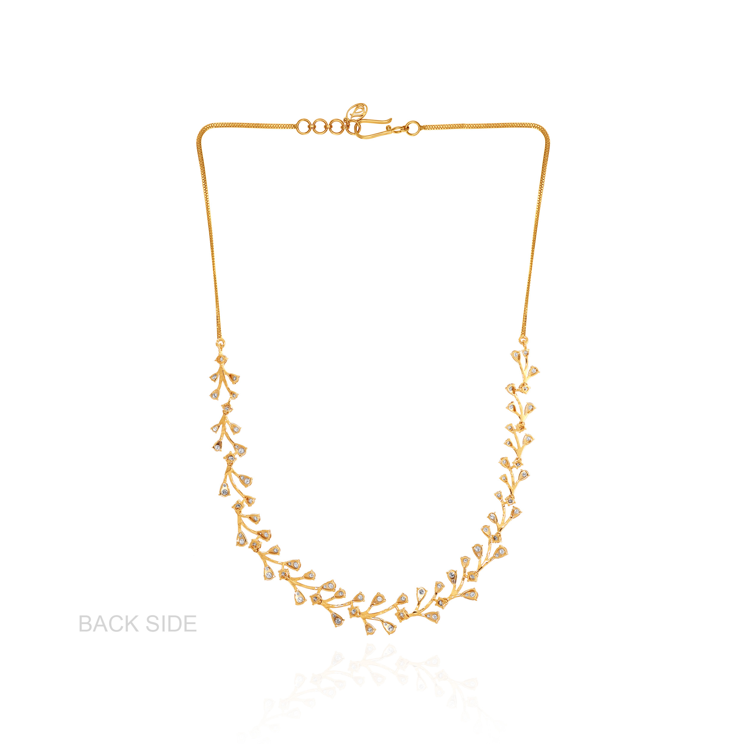 Crownleaf Vine Diamond Gold Necklace - Senco Gold and Diamonds