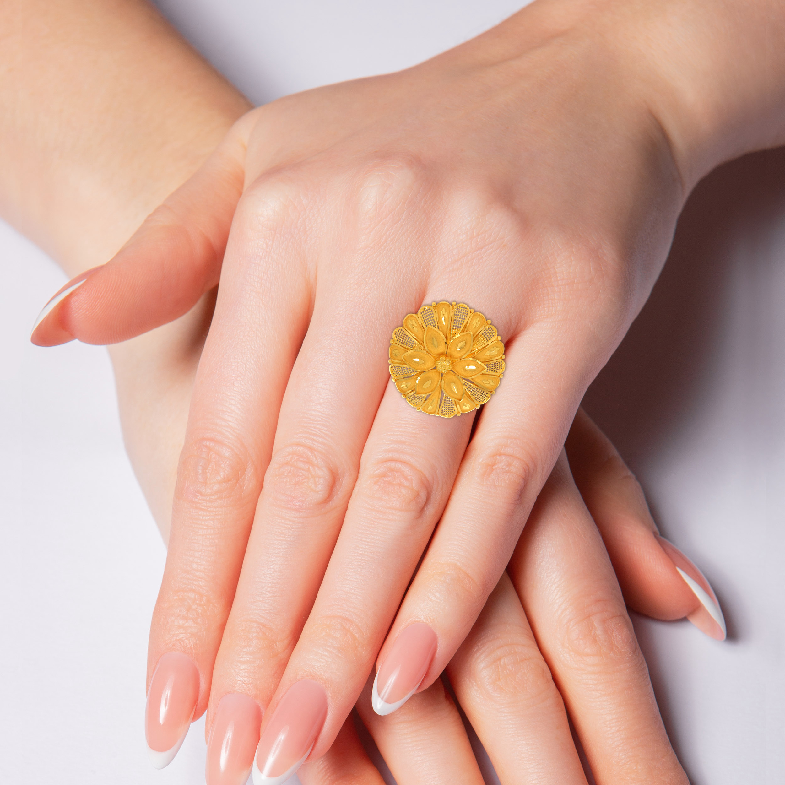 22K Yellow Gold Ring-GLR-D000549444 - Senco Gold and Diamonds