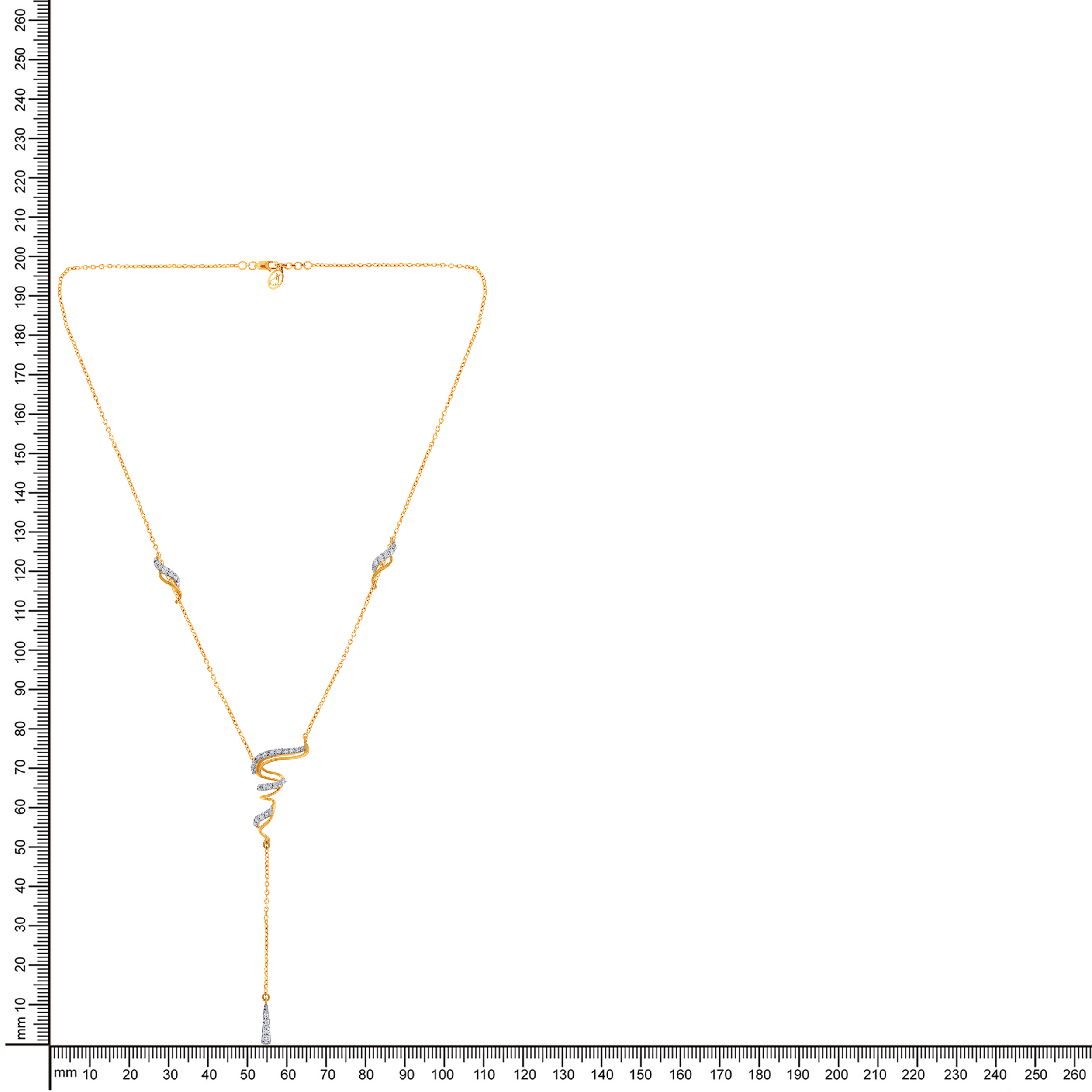 Chic Twist Diamond Chain Pendant - Senco Gold and Diamonds