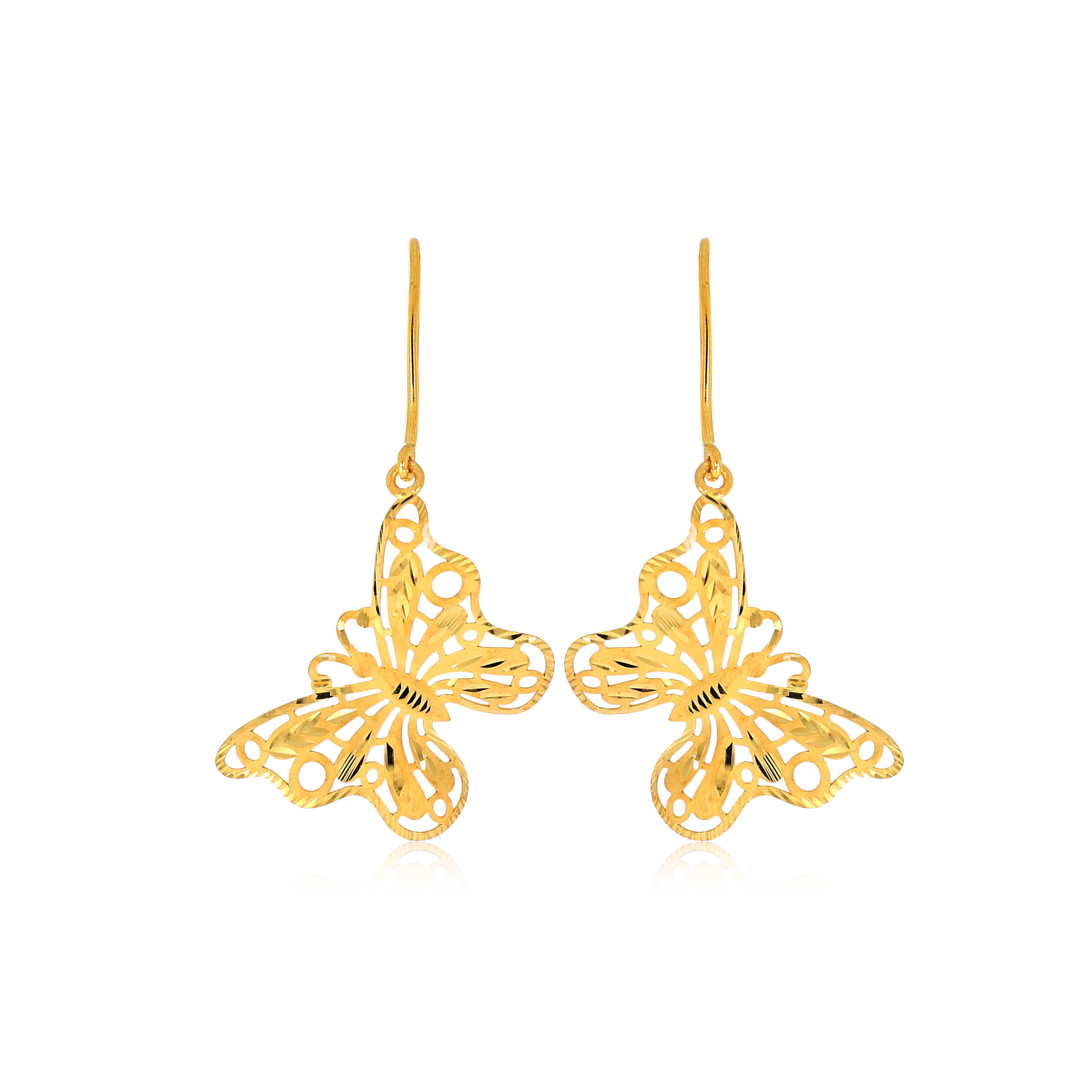 Story of Liberation Gold Hook Earrings - Senco Gold and Diamonds