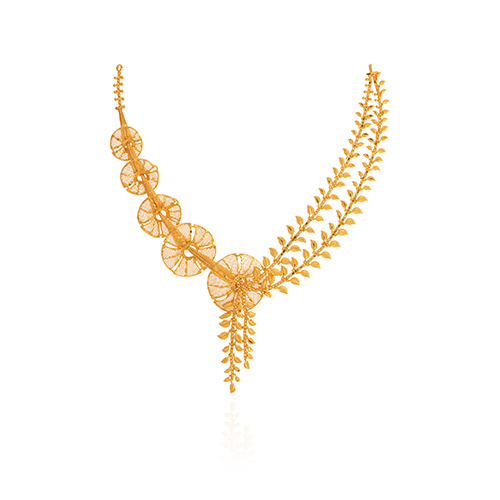 Eternal Bloom Filigree Gold Necklace - Senco Gold and Diamonds