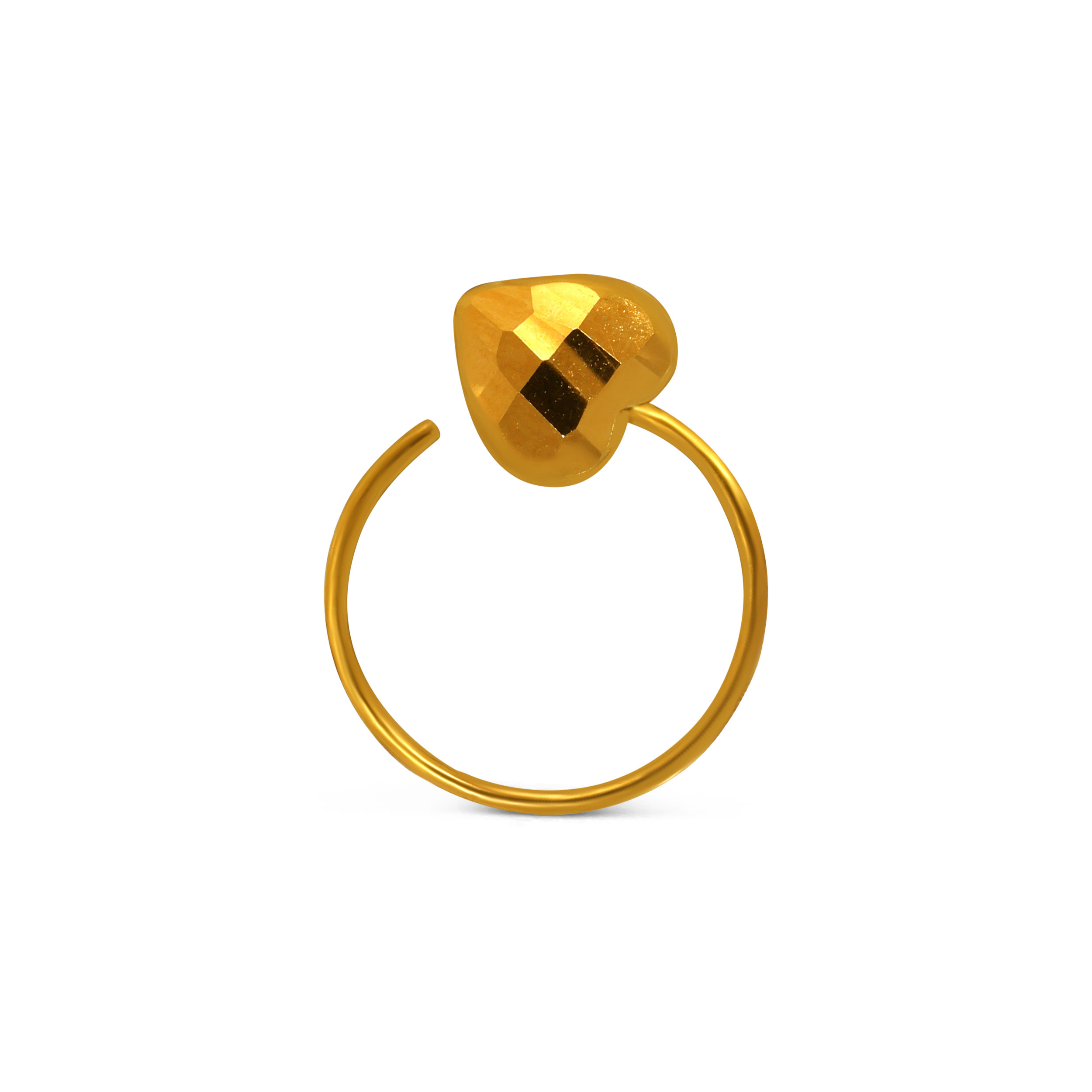 Gleaming Heart Gold Nosepin - Senco Gold and Diamonds