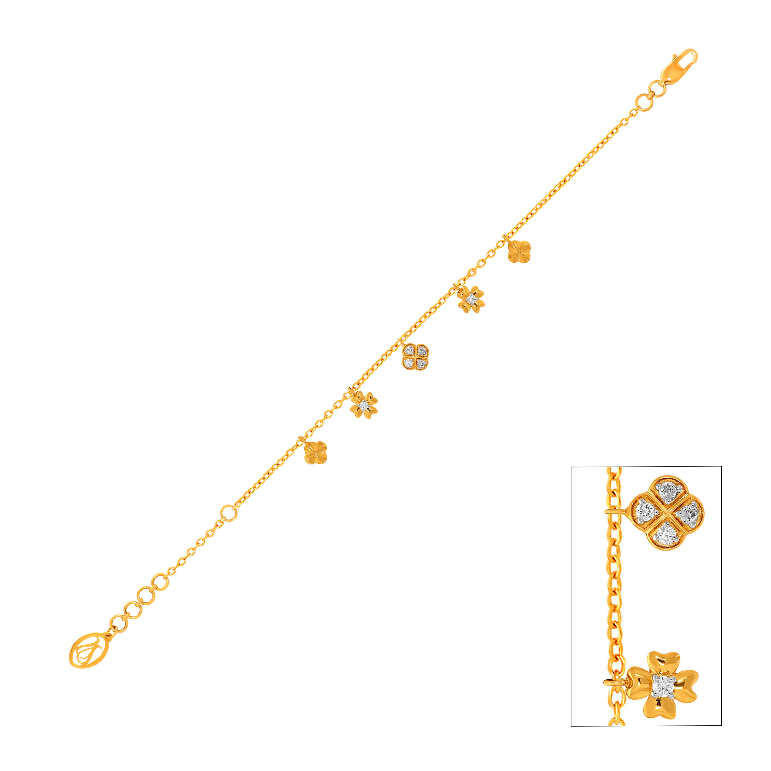Dewlight Diamond Charm Bracelet - Senco Gold and Diamonds