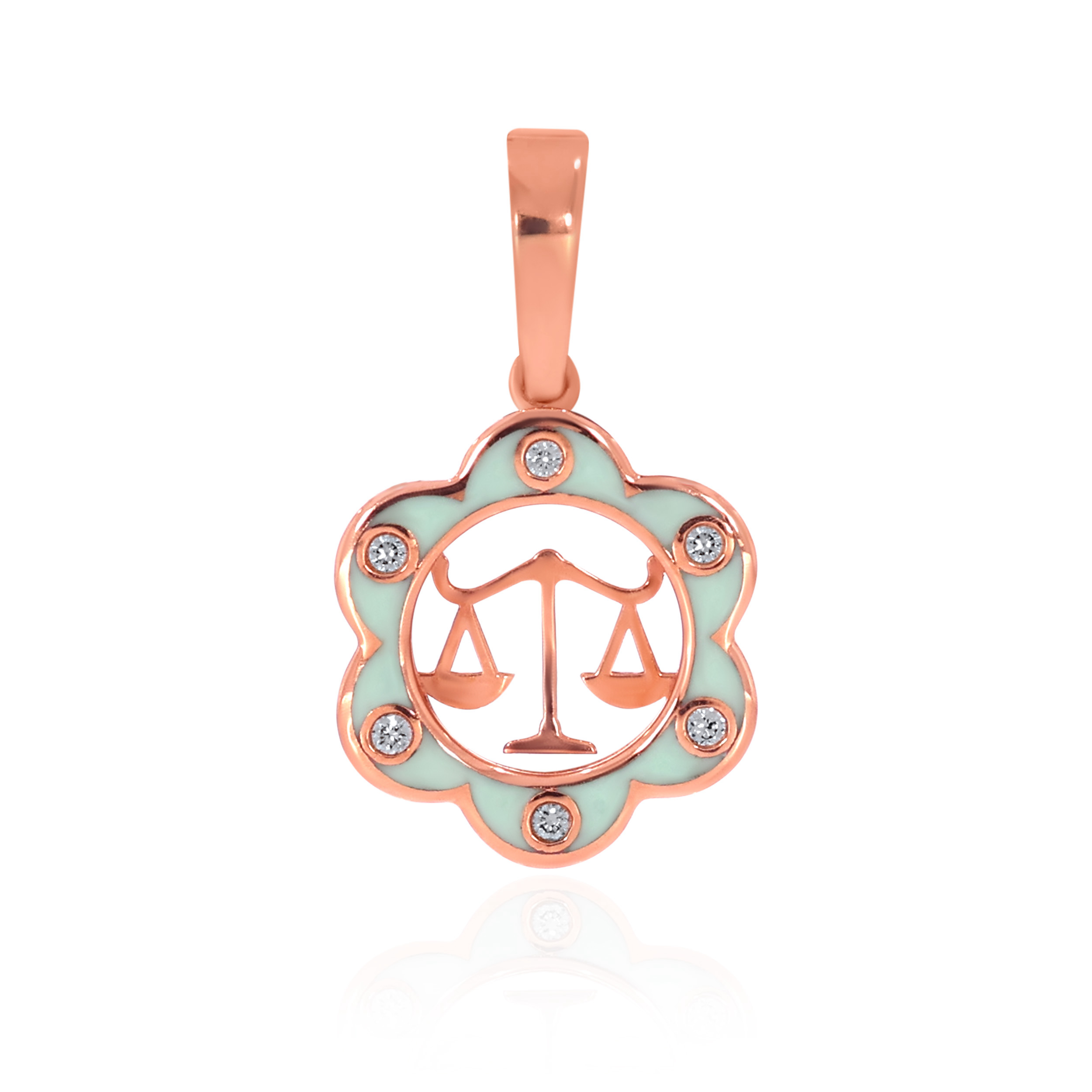 Libra Celestial Balance Diamond Pendant - Senco Gold and Diamonds