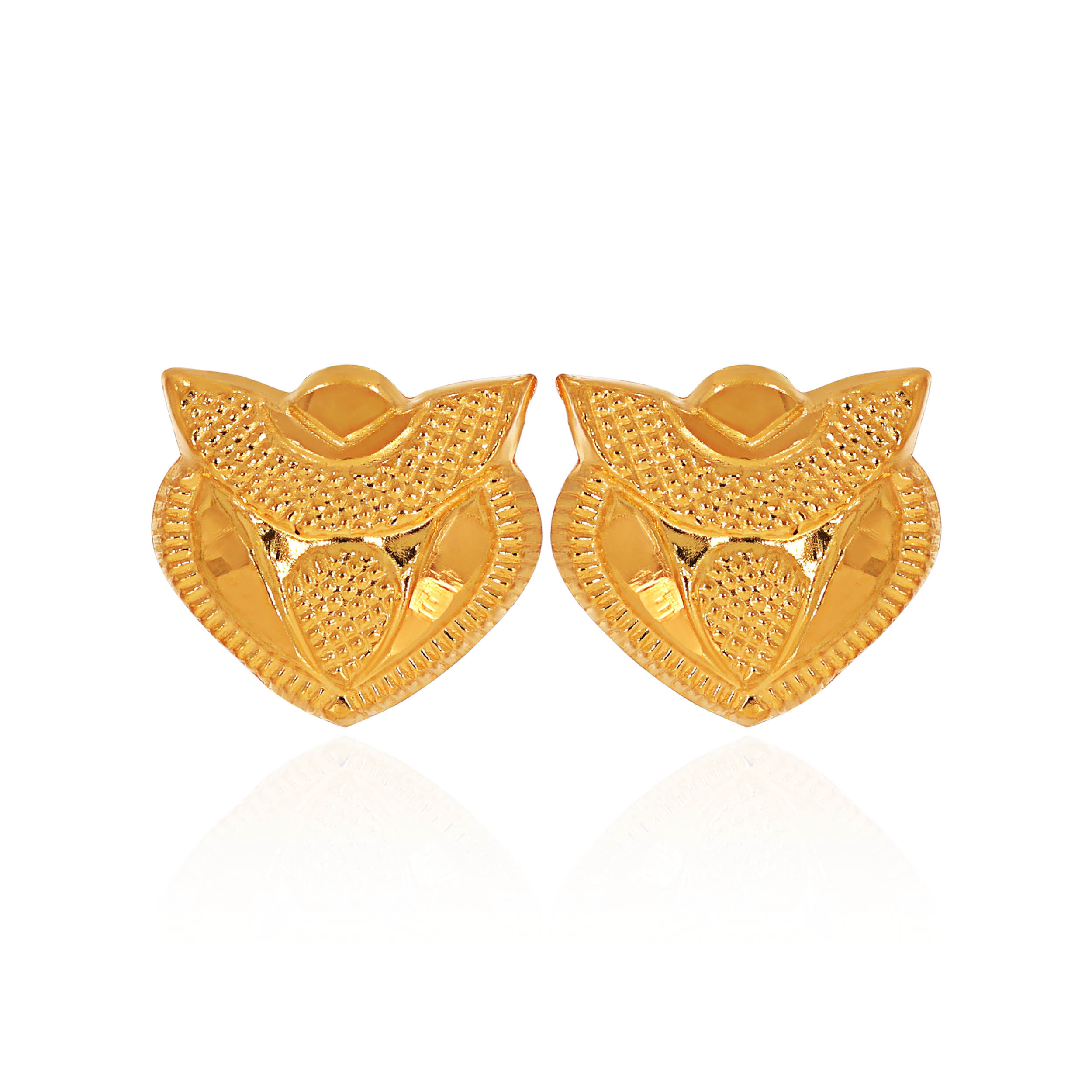 22K Yellow Gold Studs Earrings-GP-D000712553 - Senco Gold and Diamonds