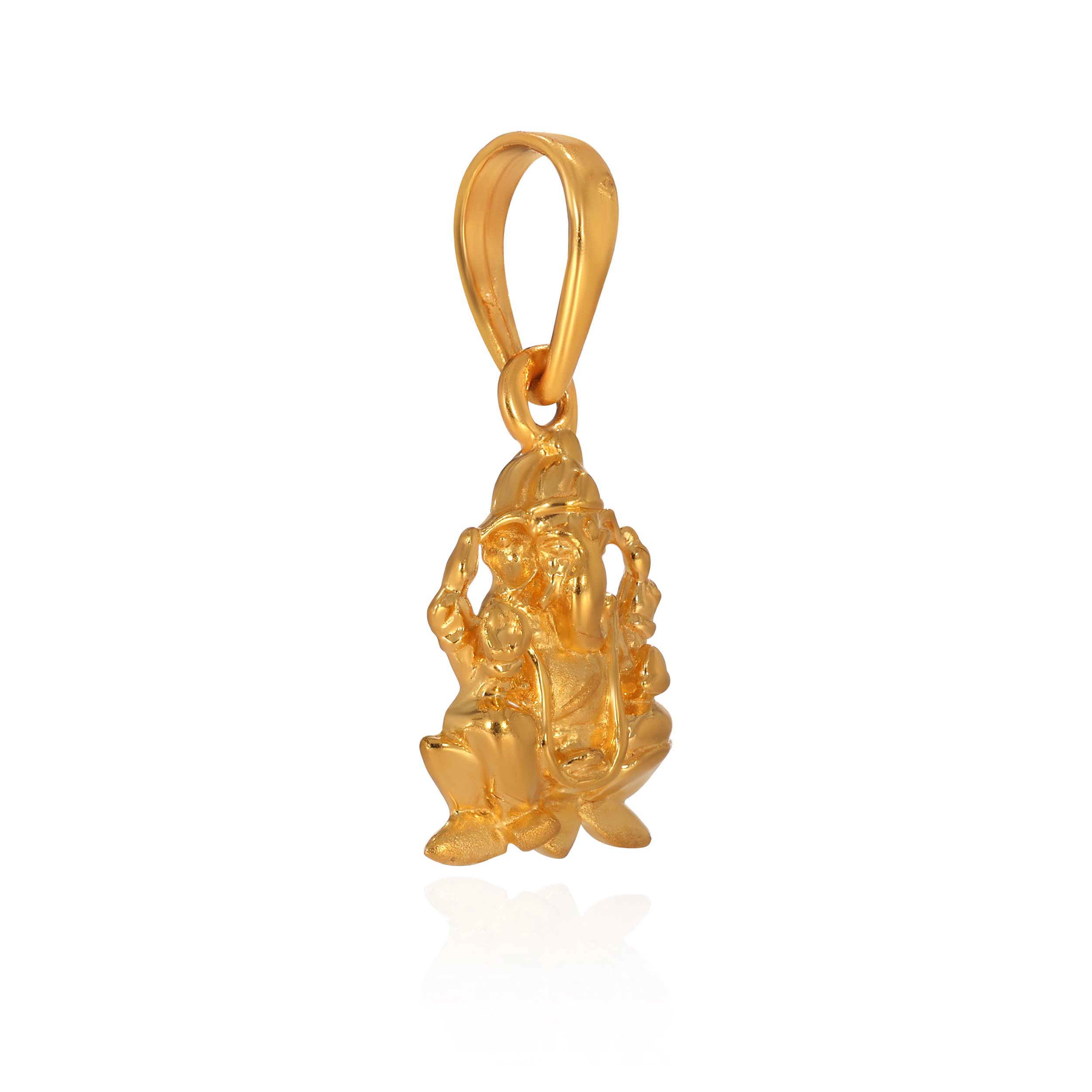 Sacred Glow Gold Ganesha Pendant - Senco Gold and Diamonds