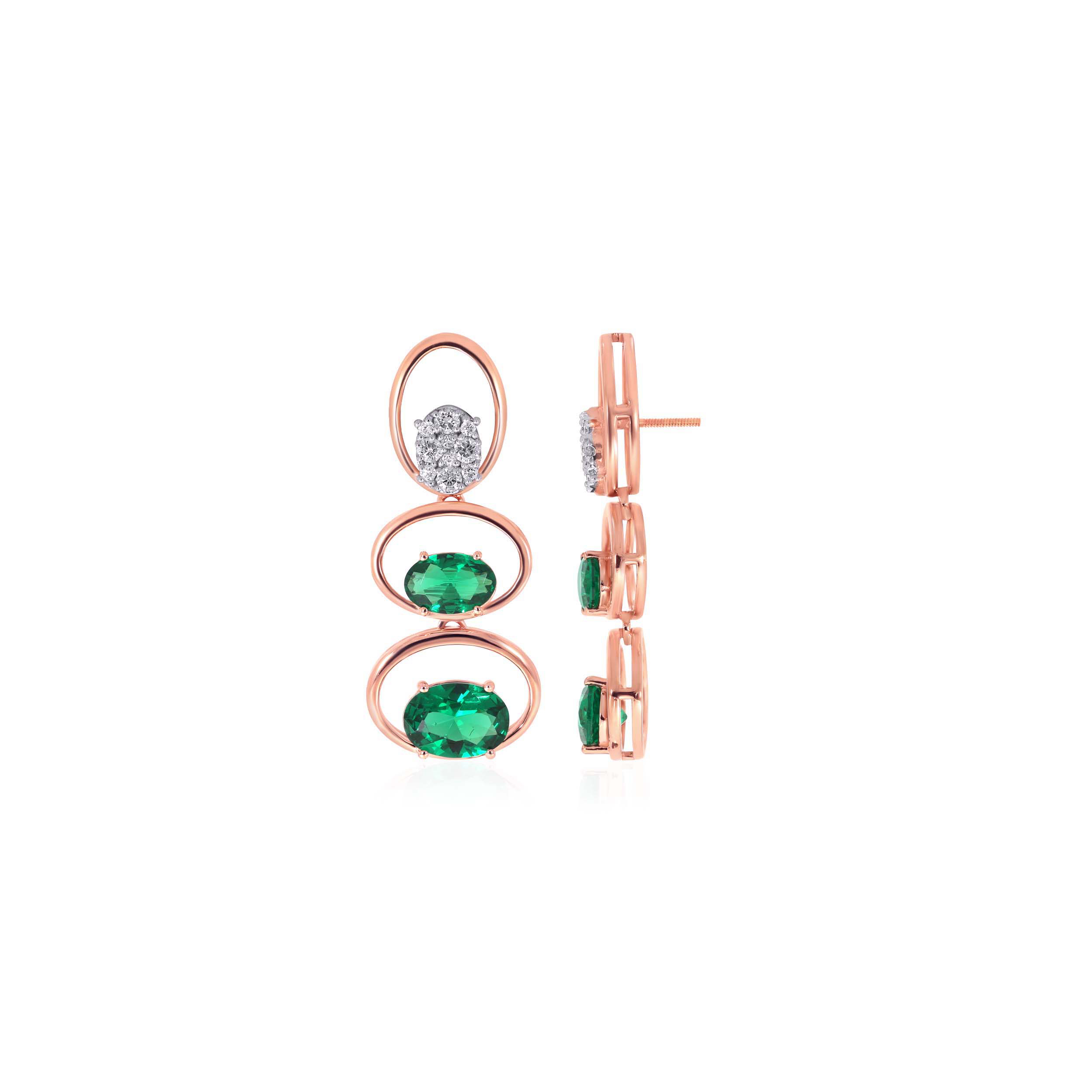Lovable Diva Diamond Drop Earrings - Senco Gold and Diamonds