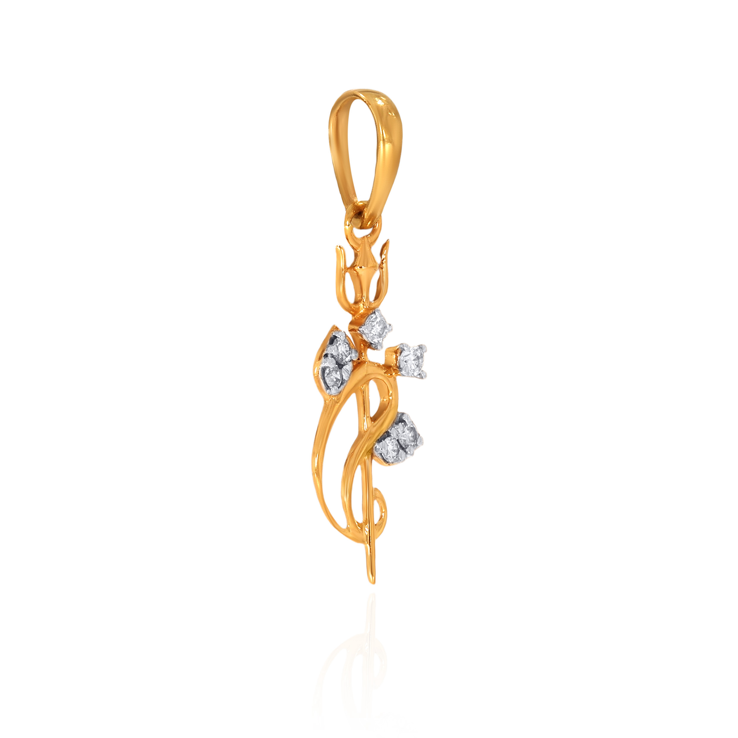 Ganpati Aura Diamond Pendant - Senco Gold and Diamonds