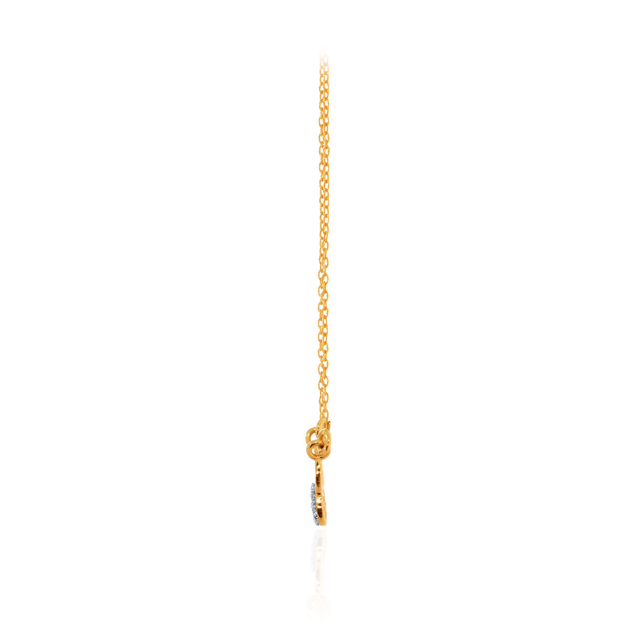 14K Yellow Gold Kids Diamond Chain Pendant-DCP-D000790398 - Senco Gold and Diamonds