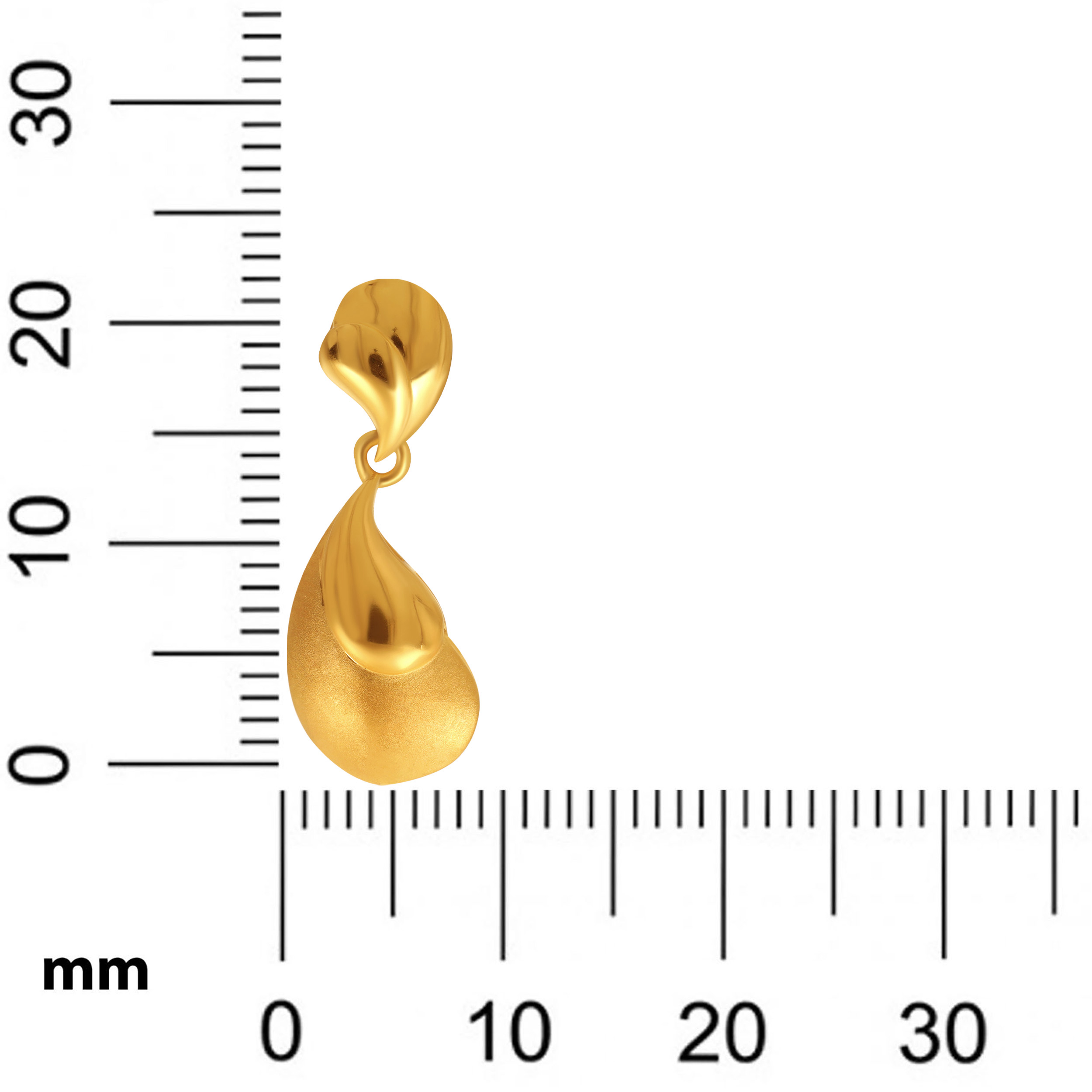 Overlapping Petals Gold Drop Earrings - Senco Gold and Diamonds