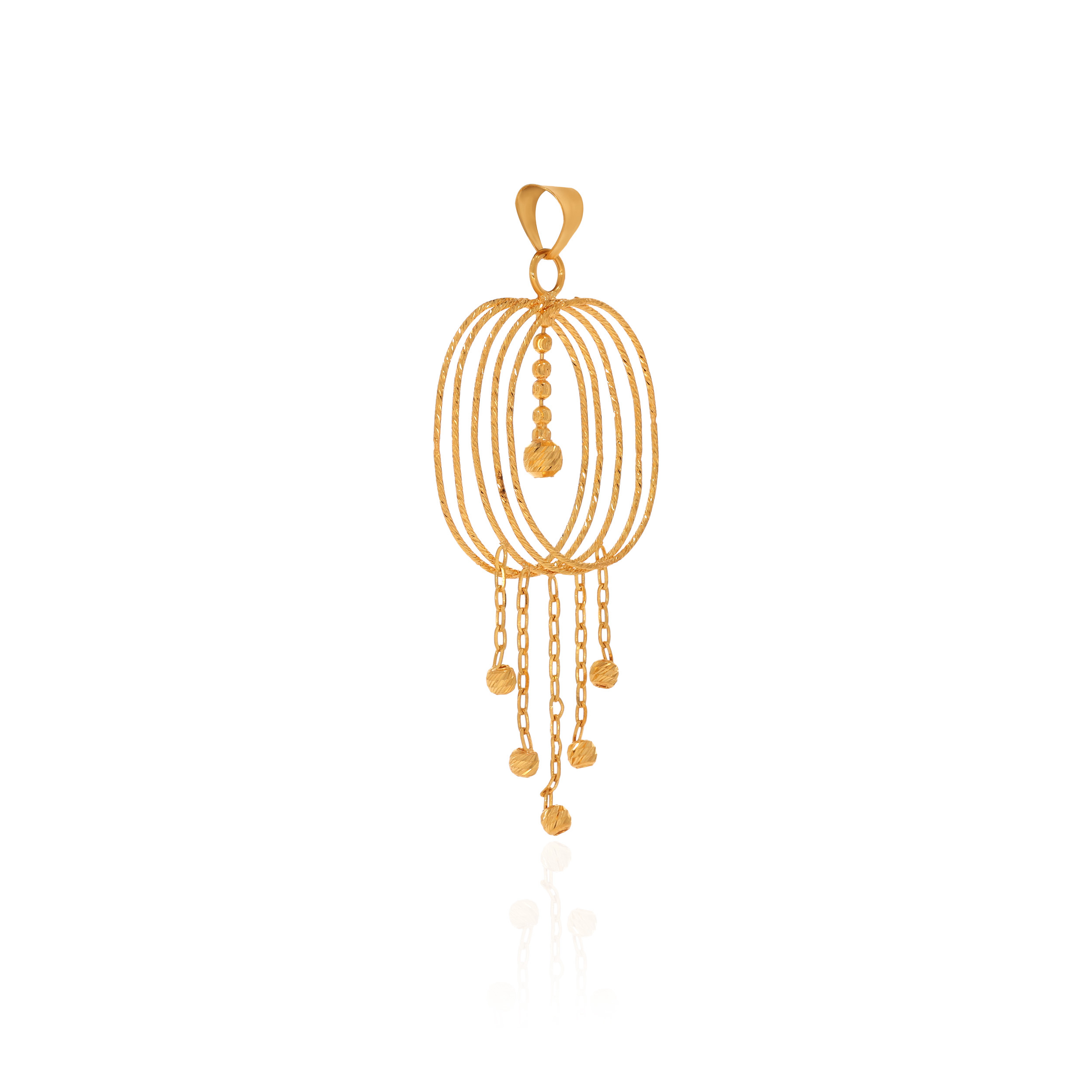 22K Yellow Gold Fancy Gold Pendant-GPN-D000722700 - Senco Gold and Diamonds