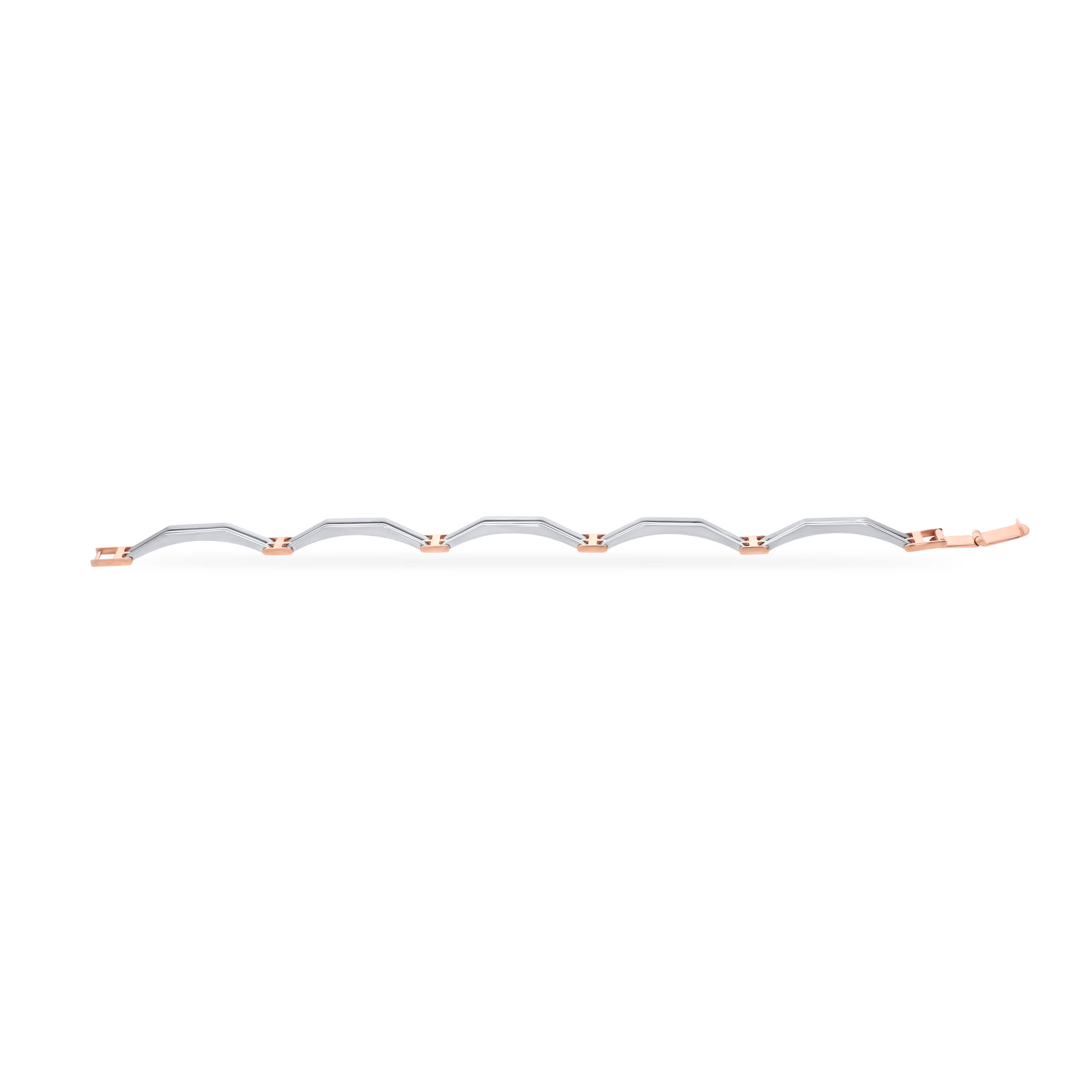 Parallel Arcs Men Platinum Wristlet - Senco Gold and Diamonds