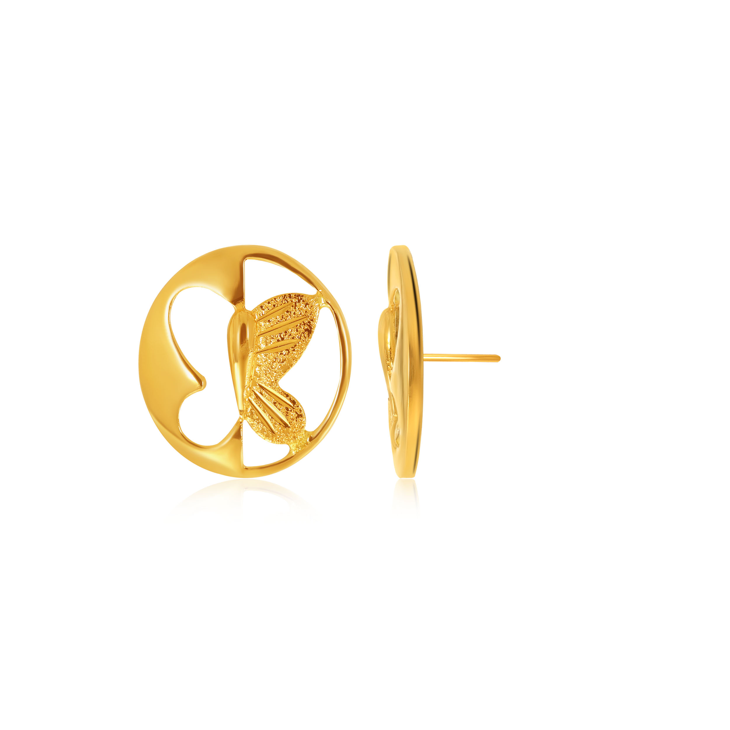 Chic Soar Gold Studs - Senco Gold and Diamonds