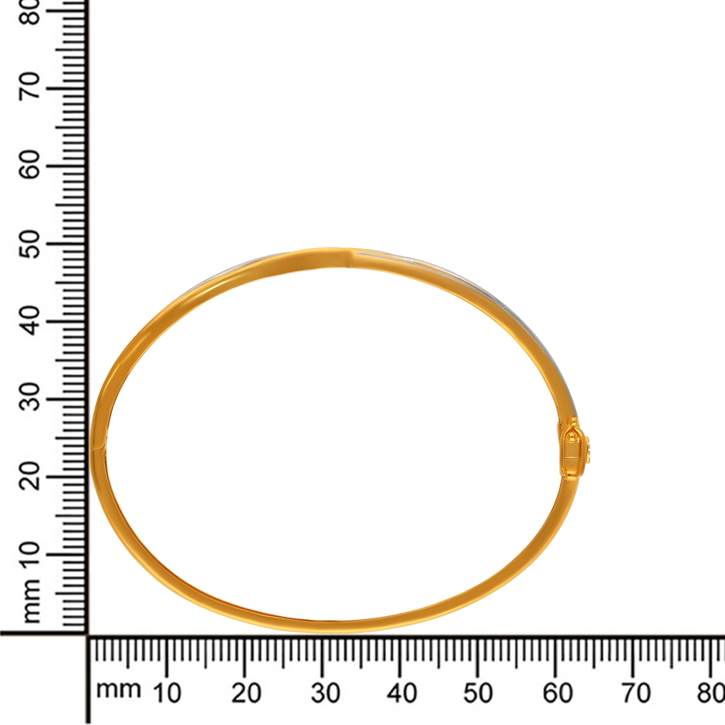 Elan Interlace Gold Chur Bangle - Senco Gold and Diamonds