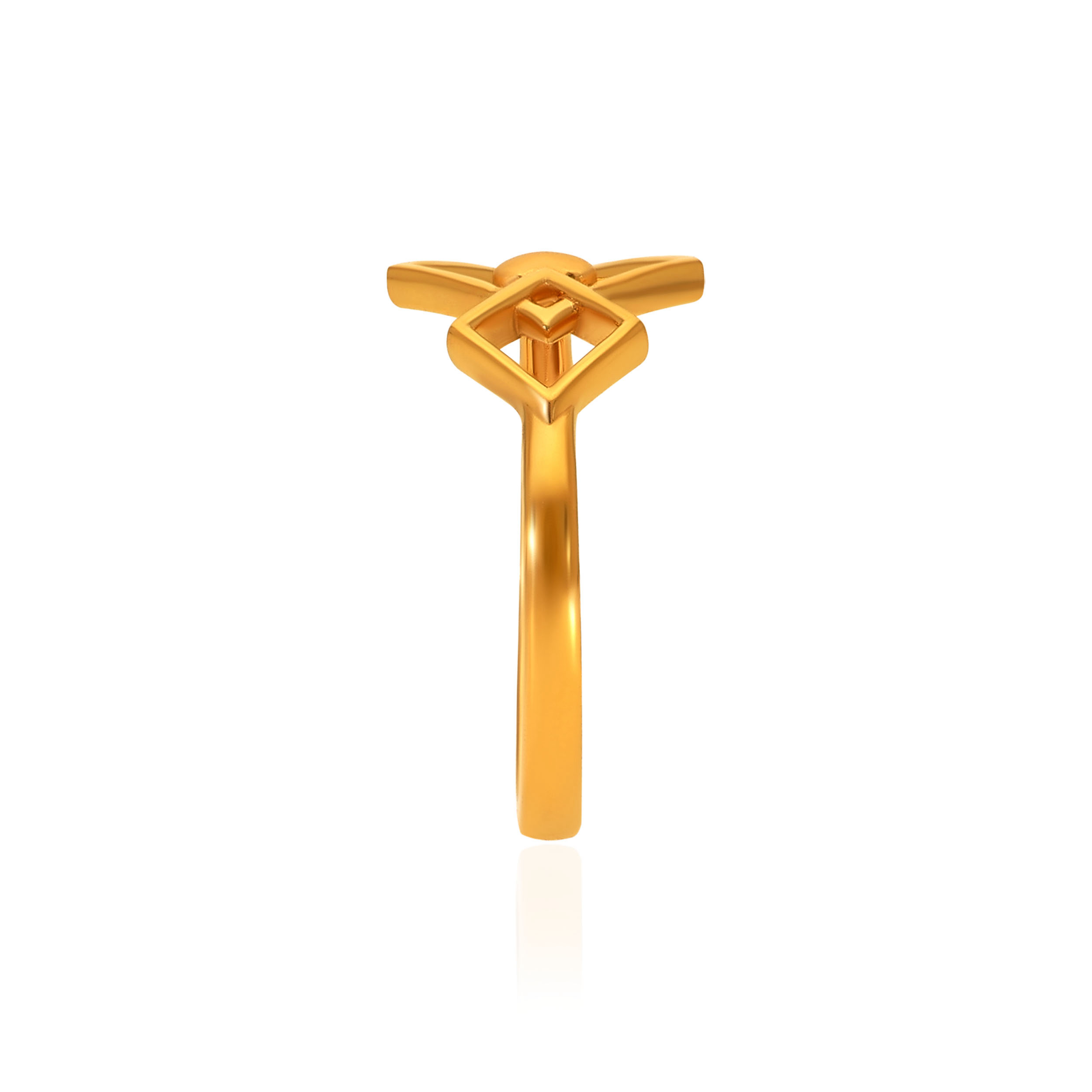 Geometric Harmony Gold Ring - Senco Gold and Diamonds