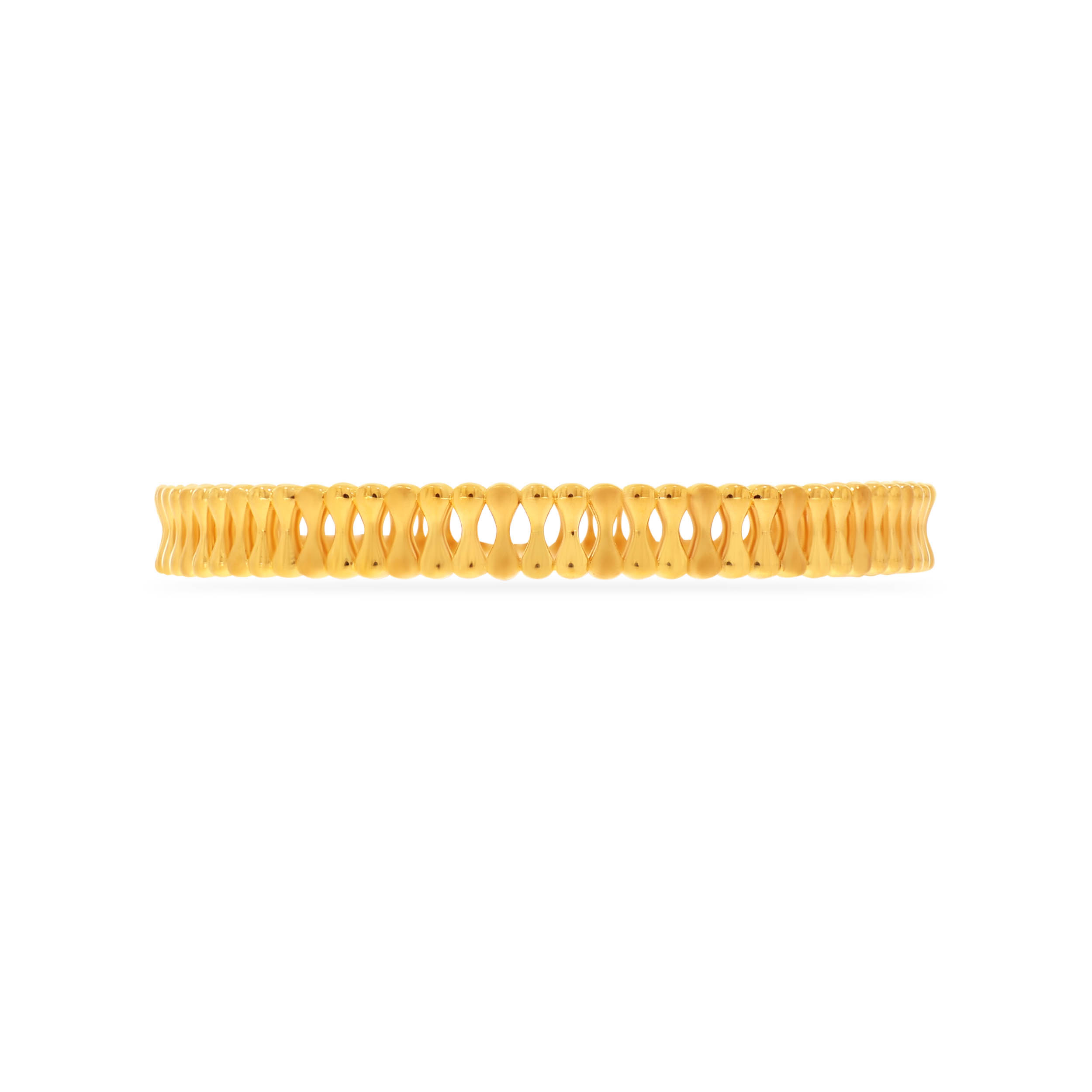 Fancy Droplets Gold Bangle - Senco Gold and Diamonds