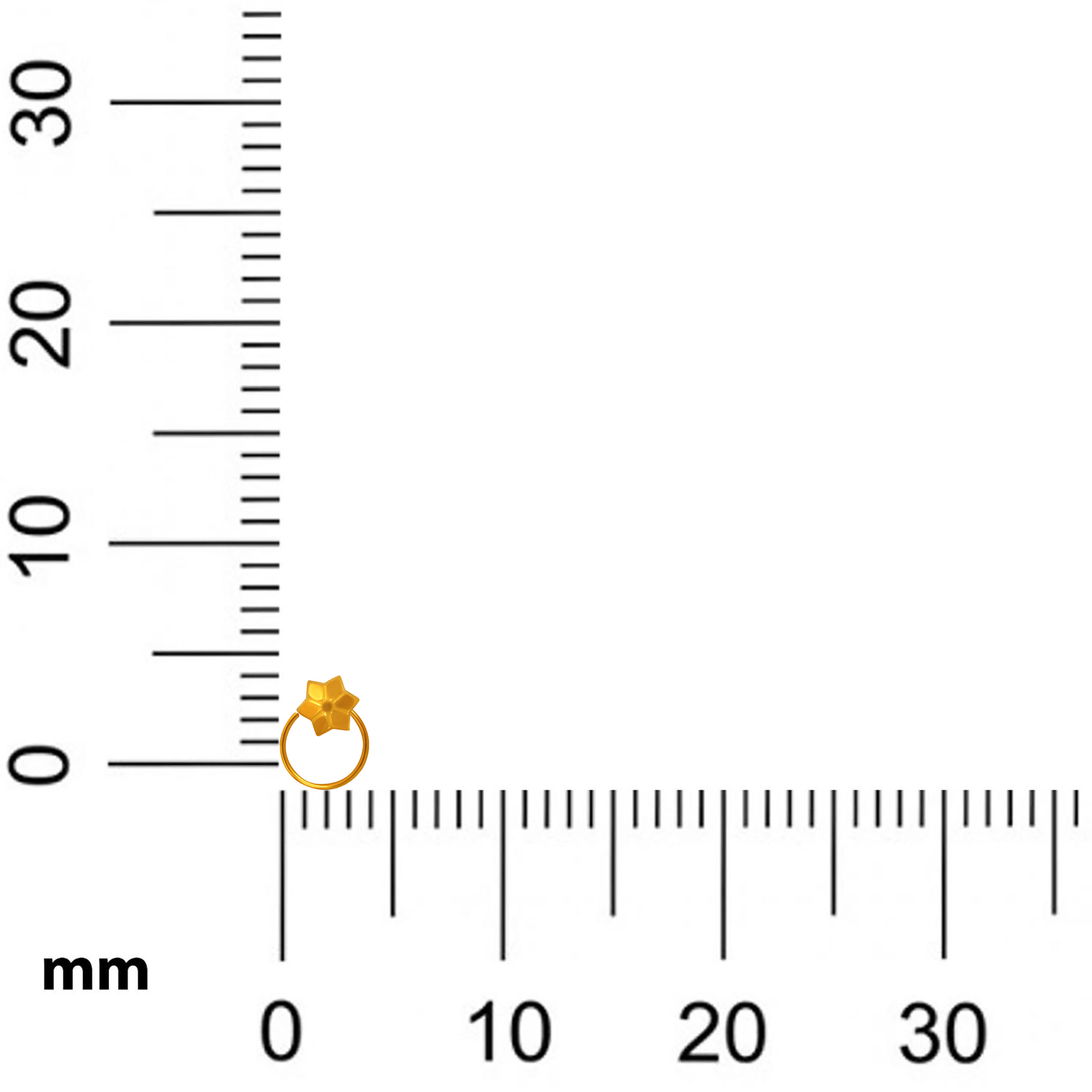 Star Blossom Gold Nosepin - Senco Gold and Diamonds