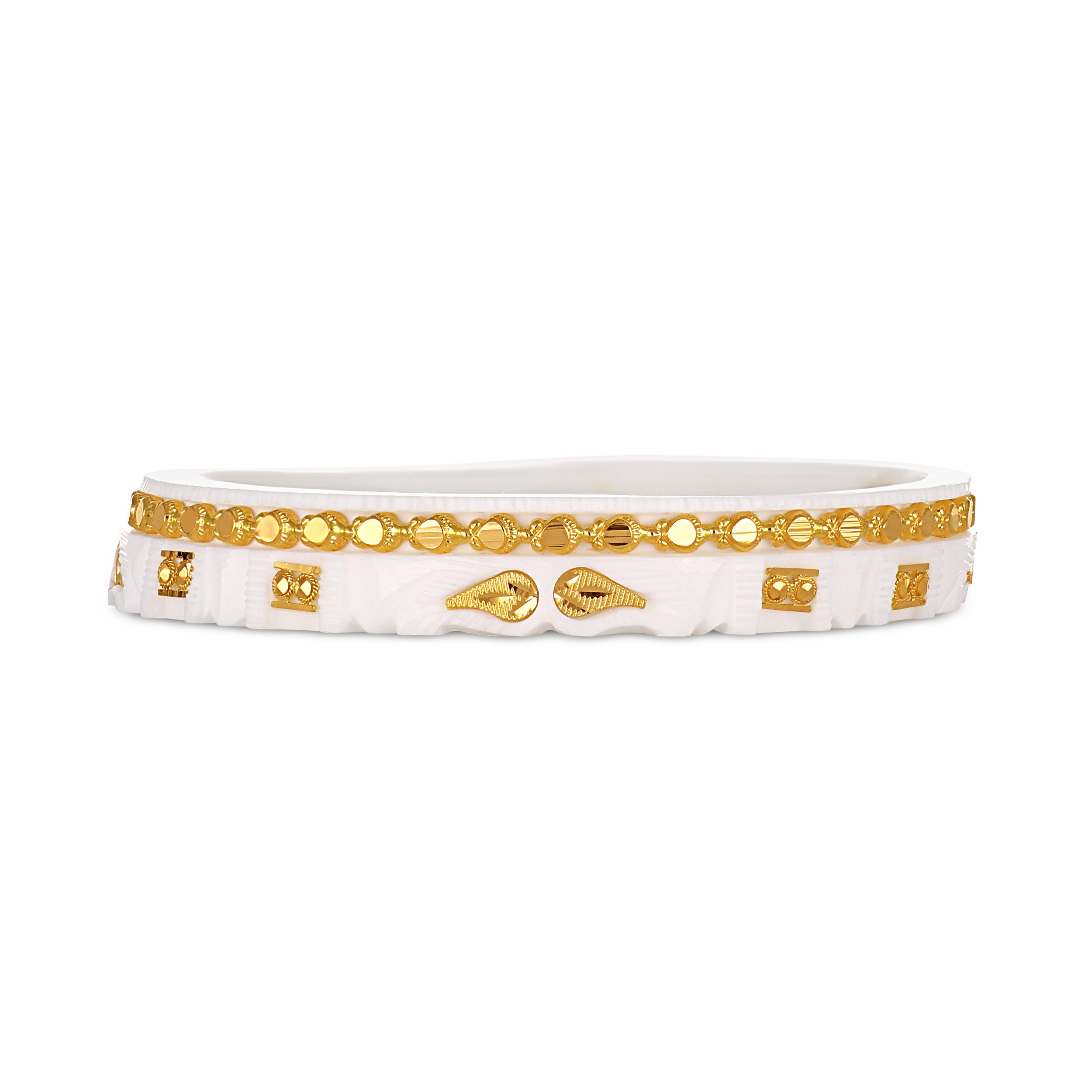 Ivory Grace Gold Sankha Bangle - Senco Gold and Diamonds