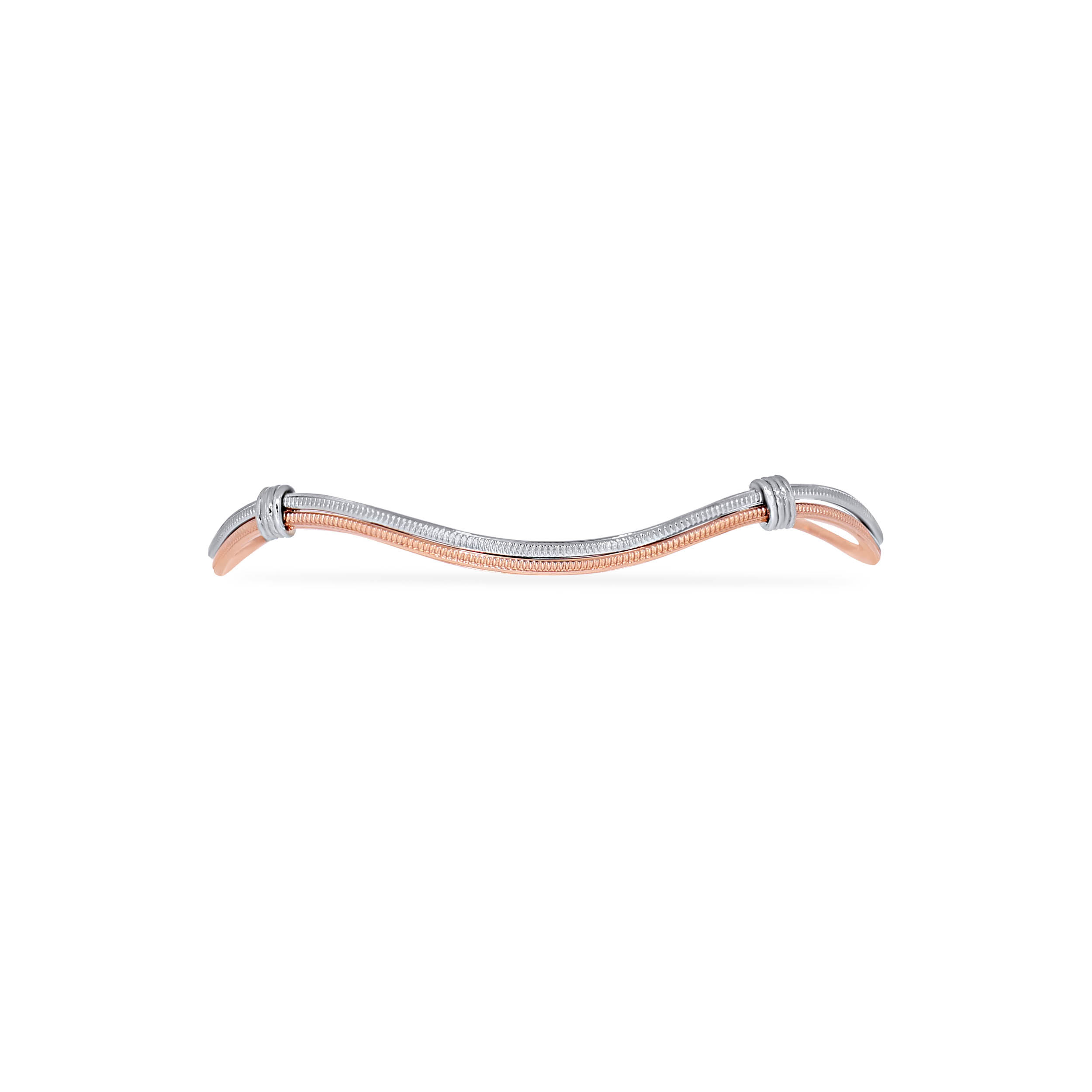 Dual Waves Platinum Bangle - Senco Gold and Diamonds