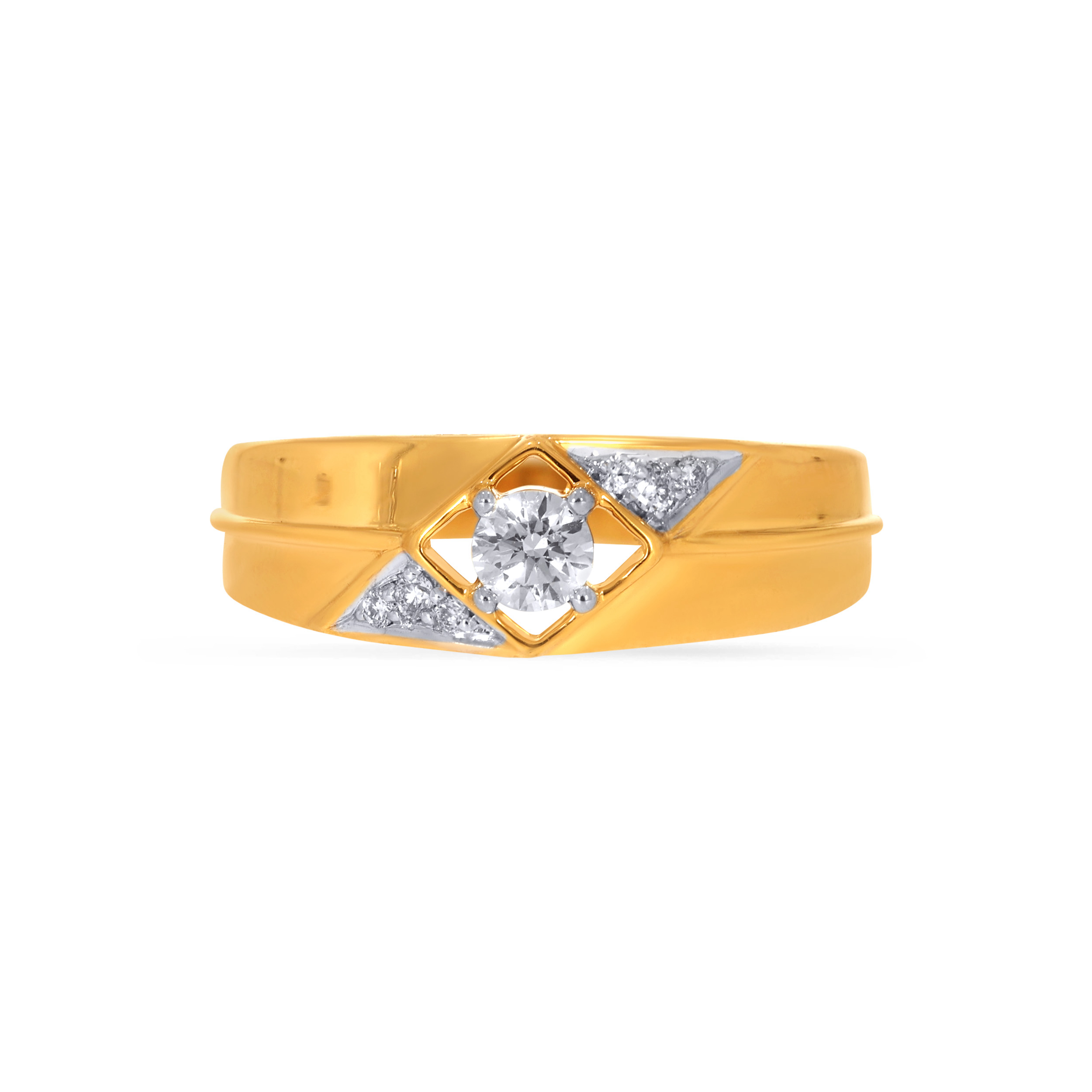 18K Yellow Gold Men Solitaire Ring-DGR-D000760643 - Senco Gold and Diamonds
