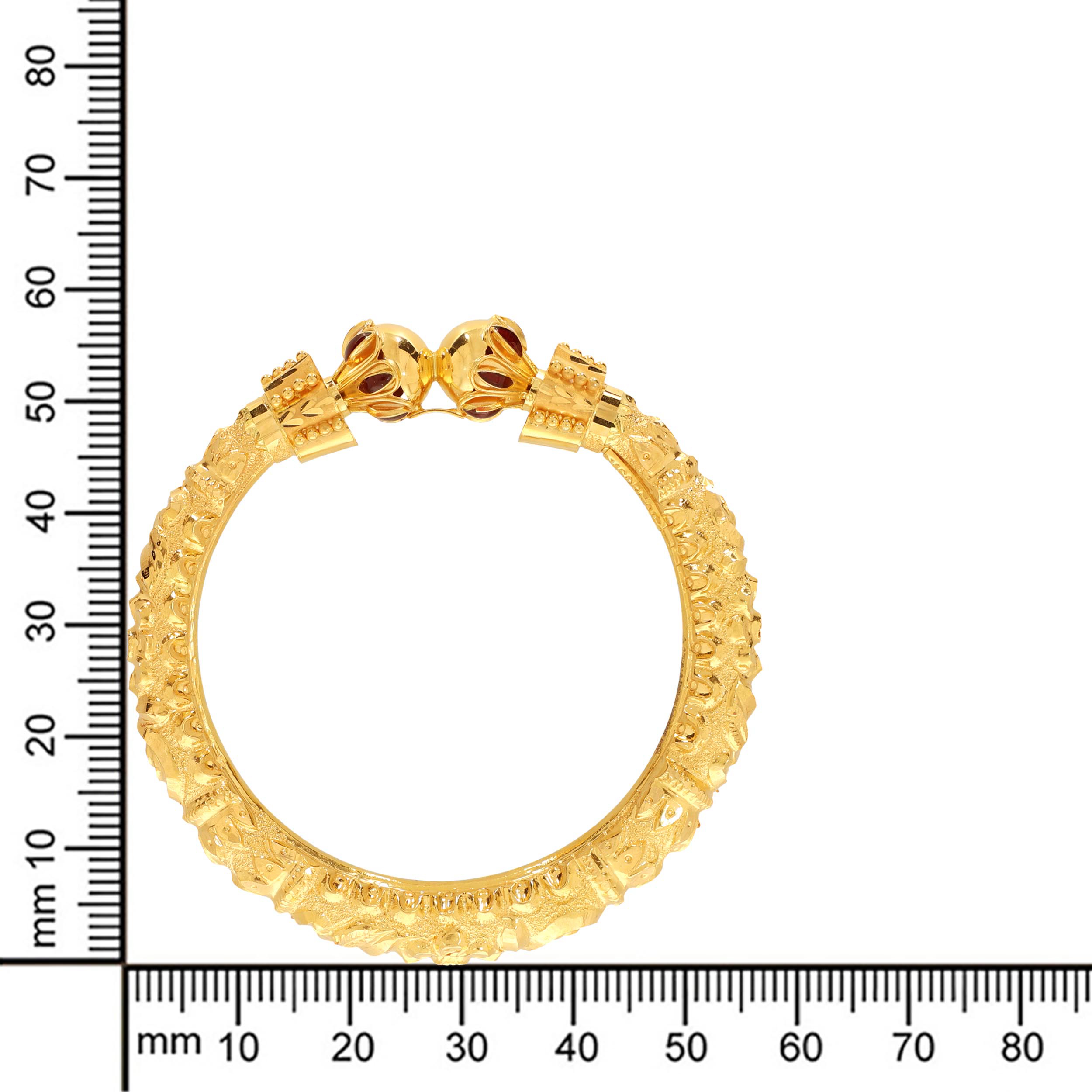 Traditional Allure Gold Mukh Bangle - Senco Gold and Diamonds