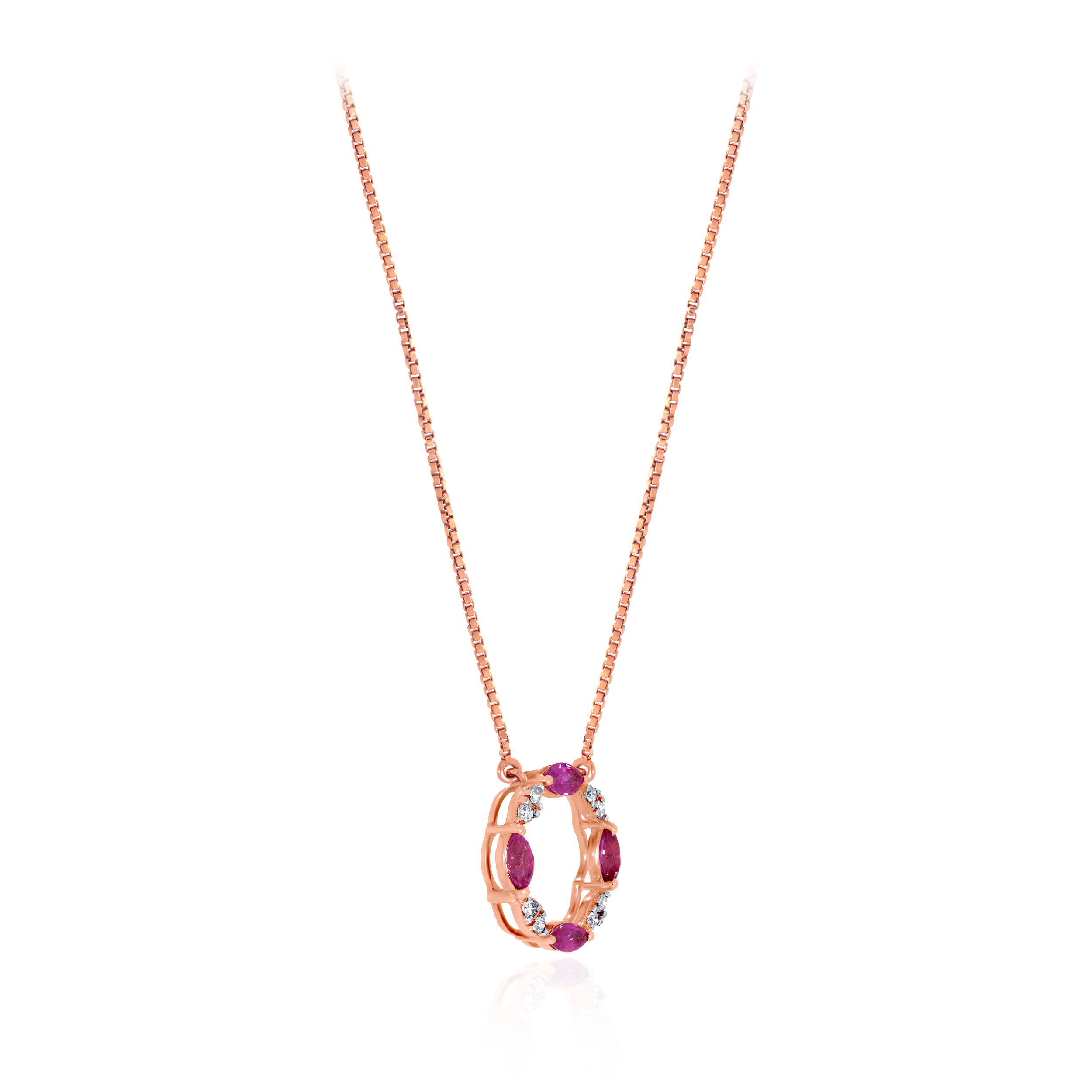 Radiant Marquise Diamond Chain Pendant  - Senco Gold and Diamonds