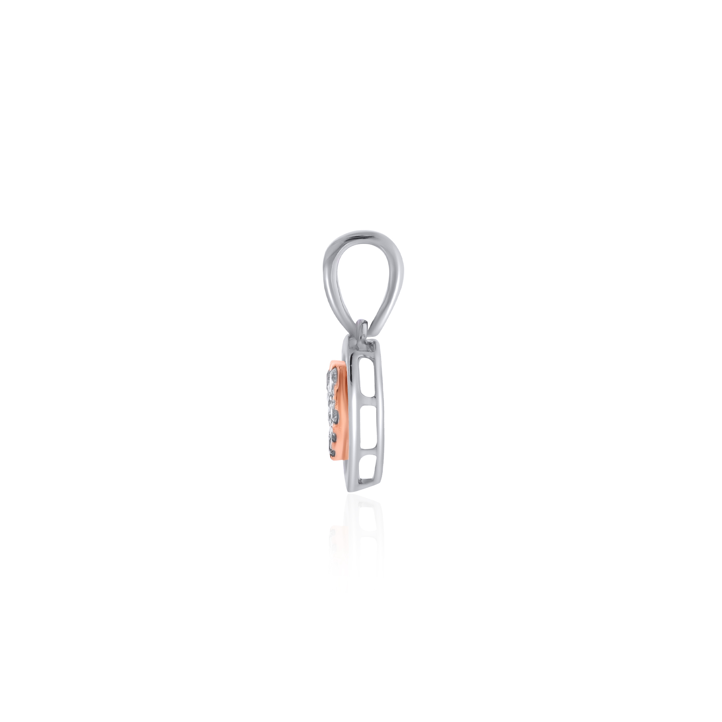 Gleaming Sweetheart Platinum Diamond Pendant - Senco Gold and Diamonds