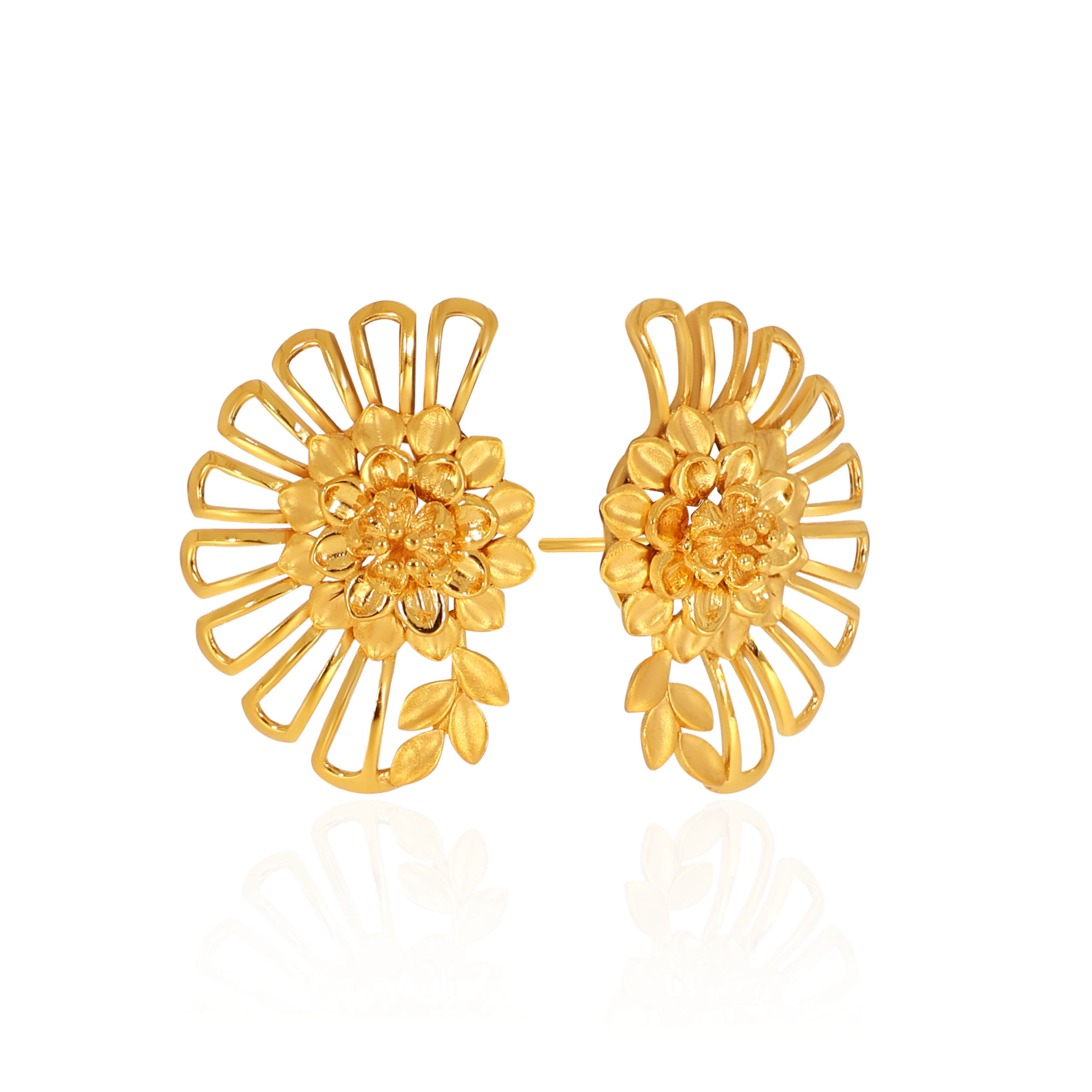 22K Yellow Gold Studs-GP-SAD0005720 - Senco Gold and Diamonds