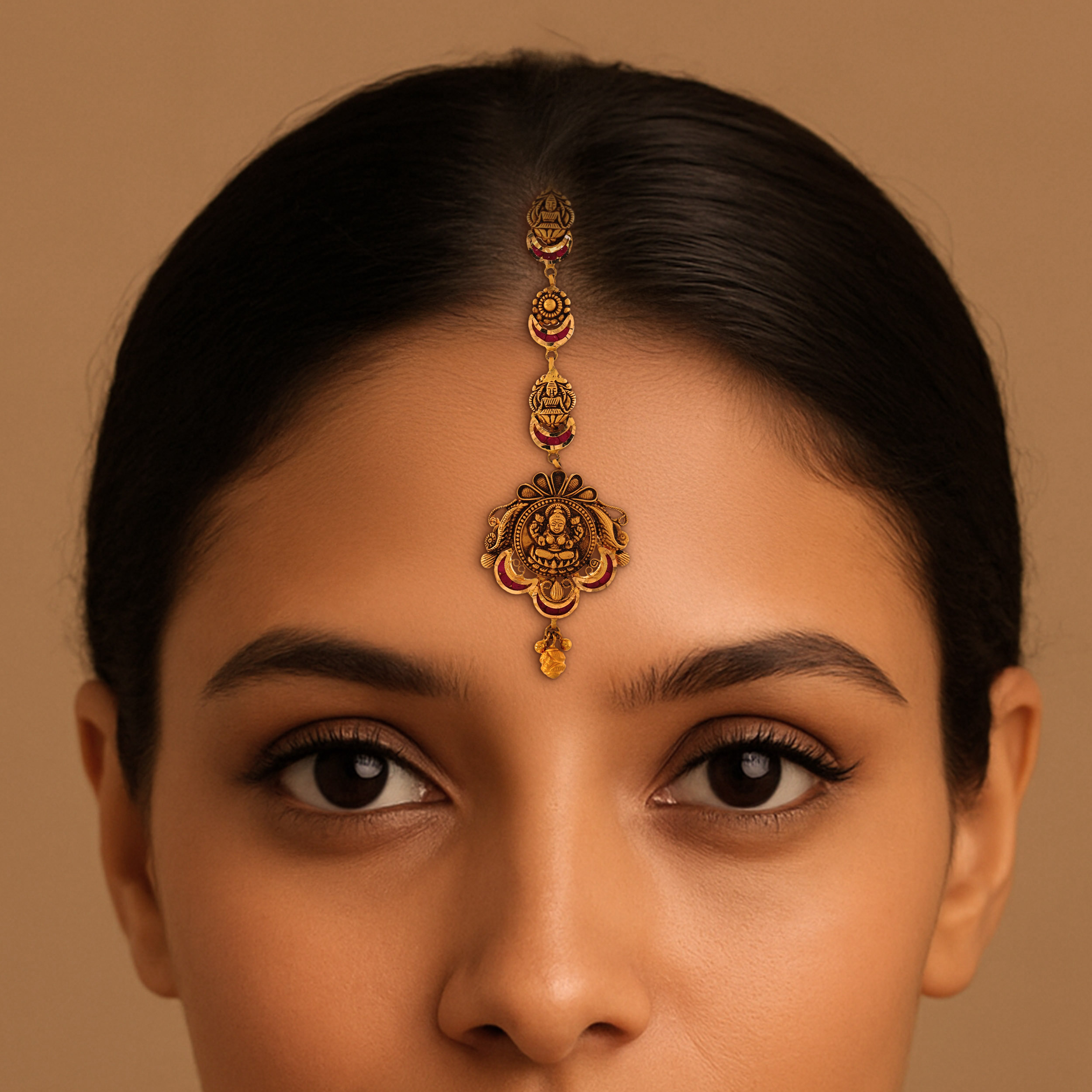 Divine Descent Gold Maang Tika - Senco Gold and Diamonds