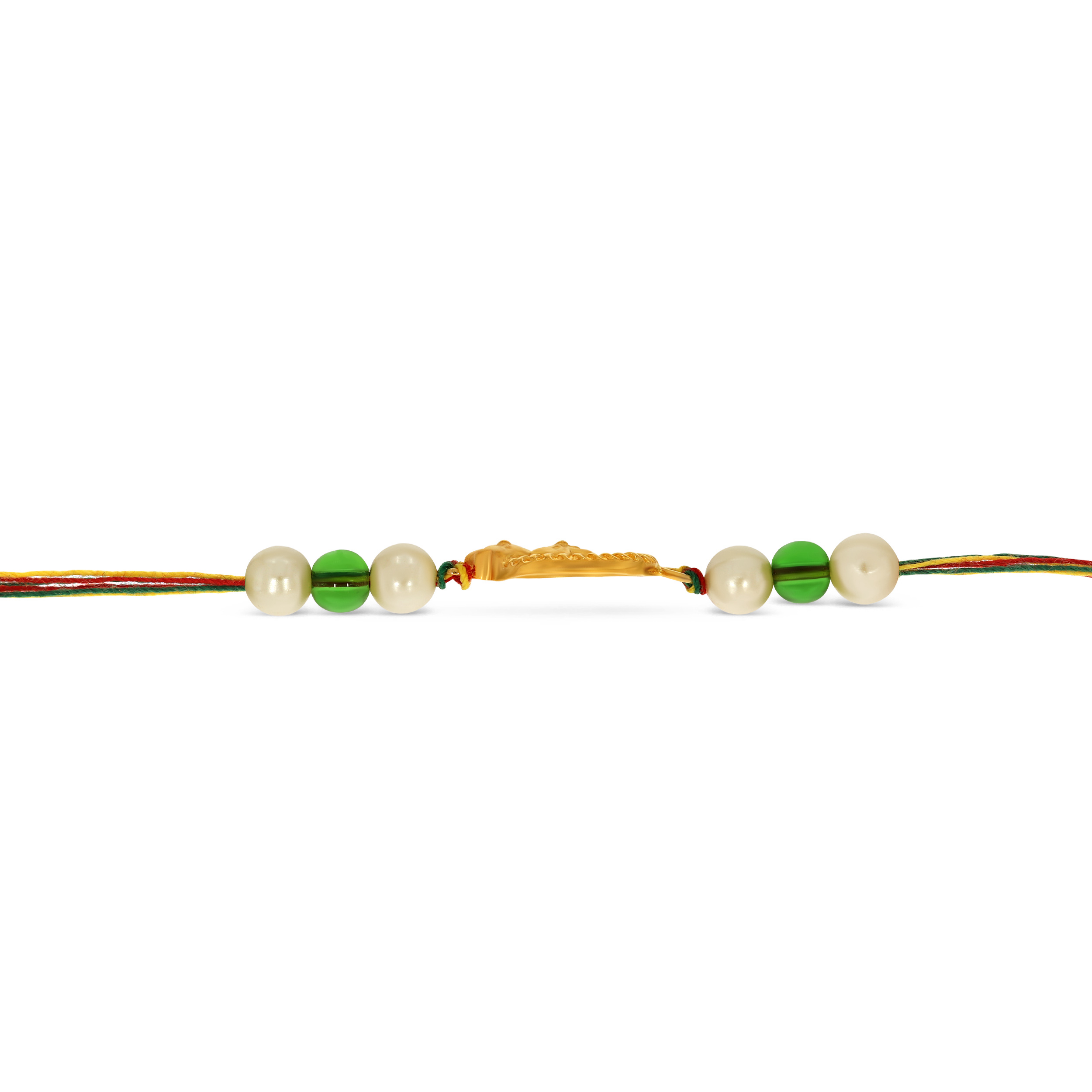 Floral Circle Gold Rakhi - Senco Gold and Diamonds