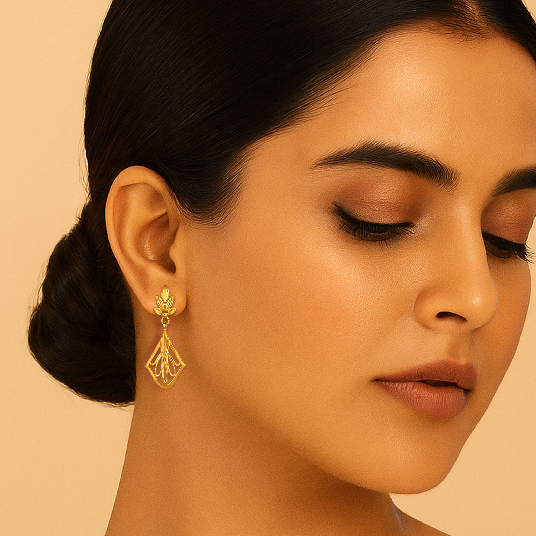 Gleam of Elegance Gold Drop Earrings - Senco Gold and Diamonds