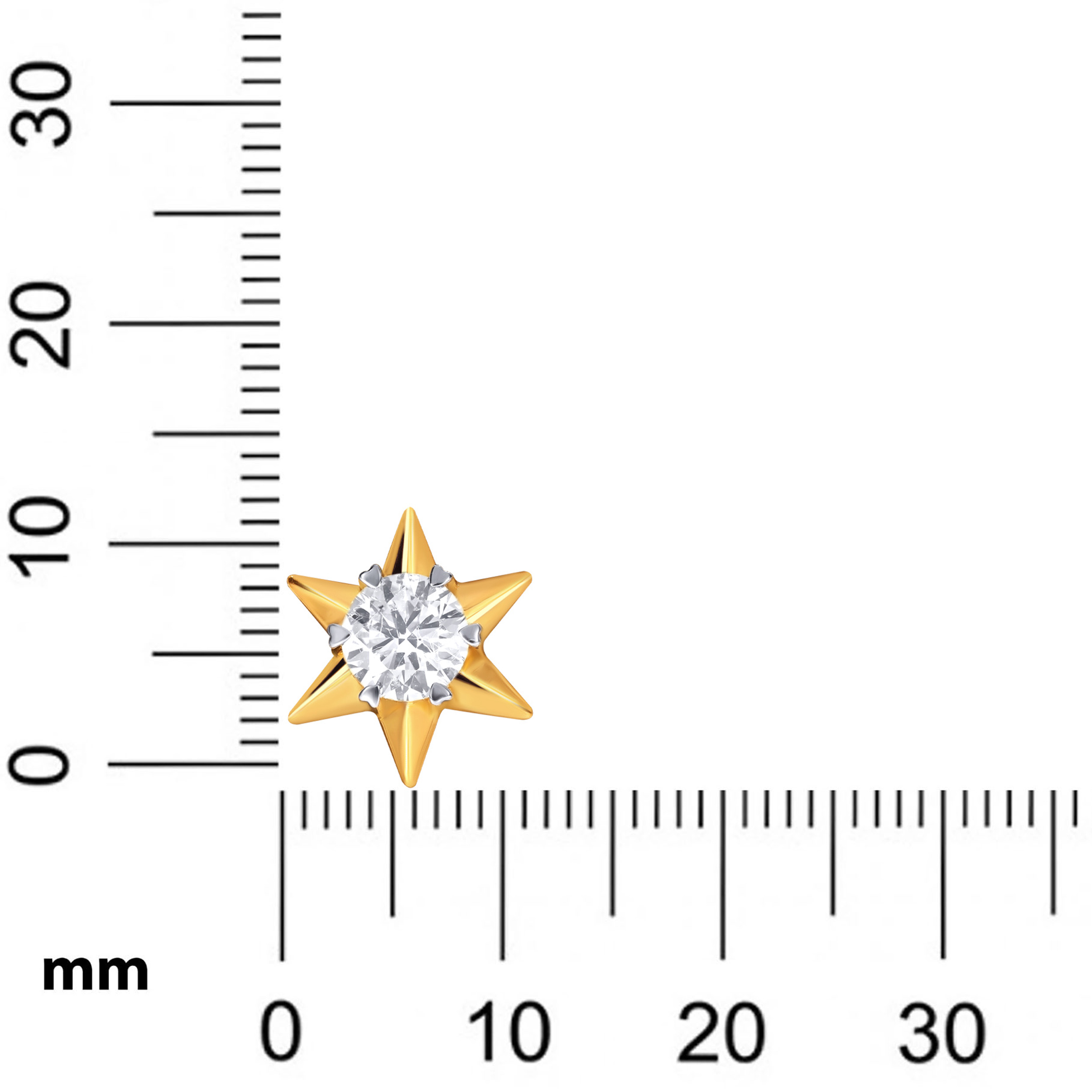 Starry Sheen Solitaire Studs - Senco Gold and Diamonds
