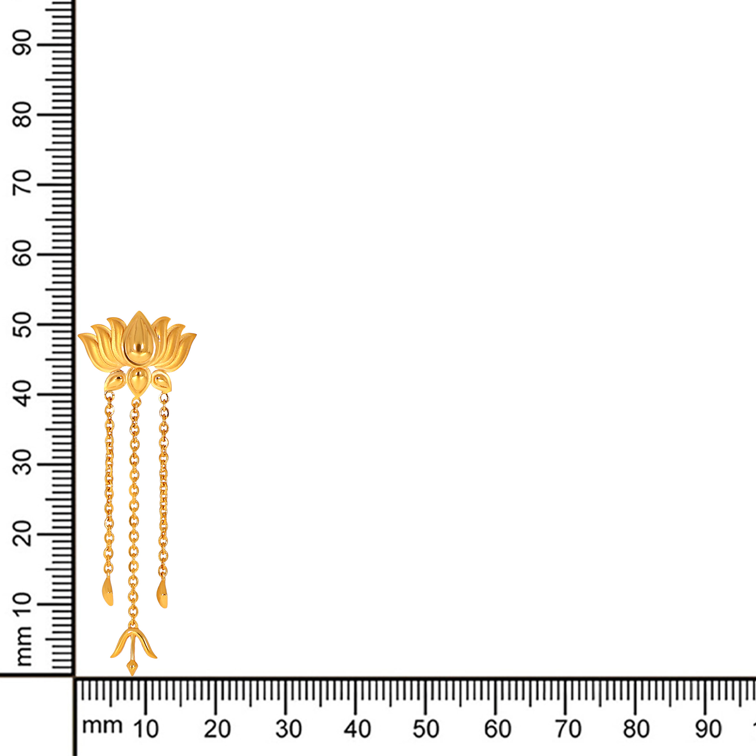 22K Yellow Gold Drop Earrings-GP-SAD0005721 - Senco Gold and Diamonds